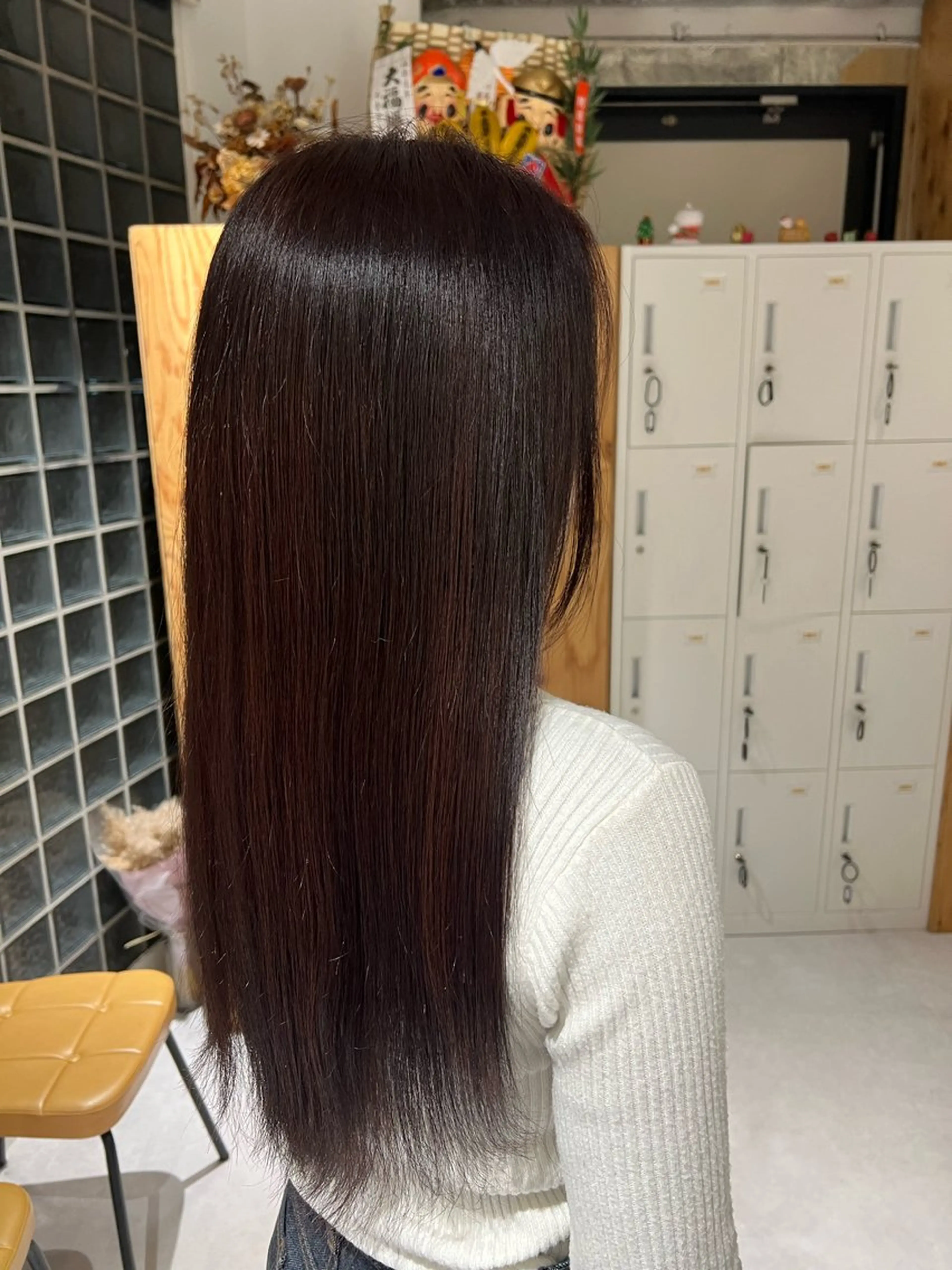 ロング カラー レッドカラー 梅田/似合わせボブ /顔周り/RINKAのヘアスタイル