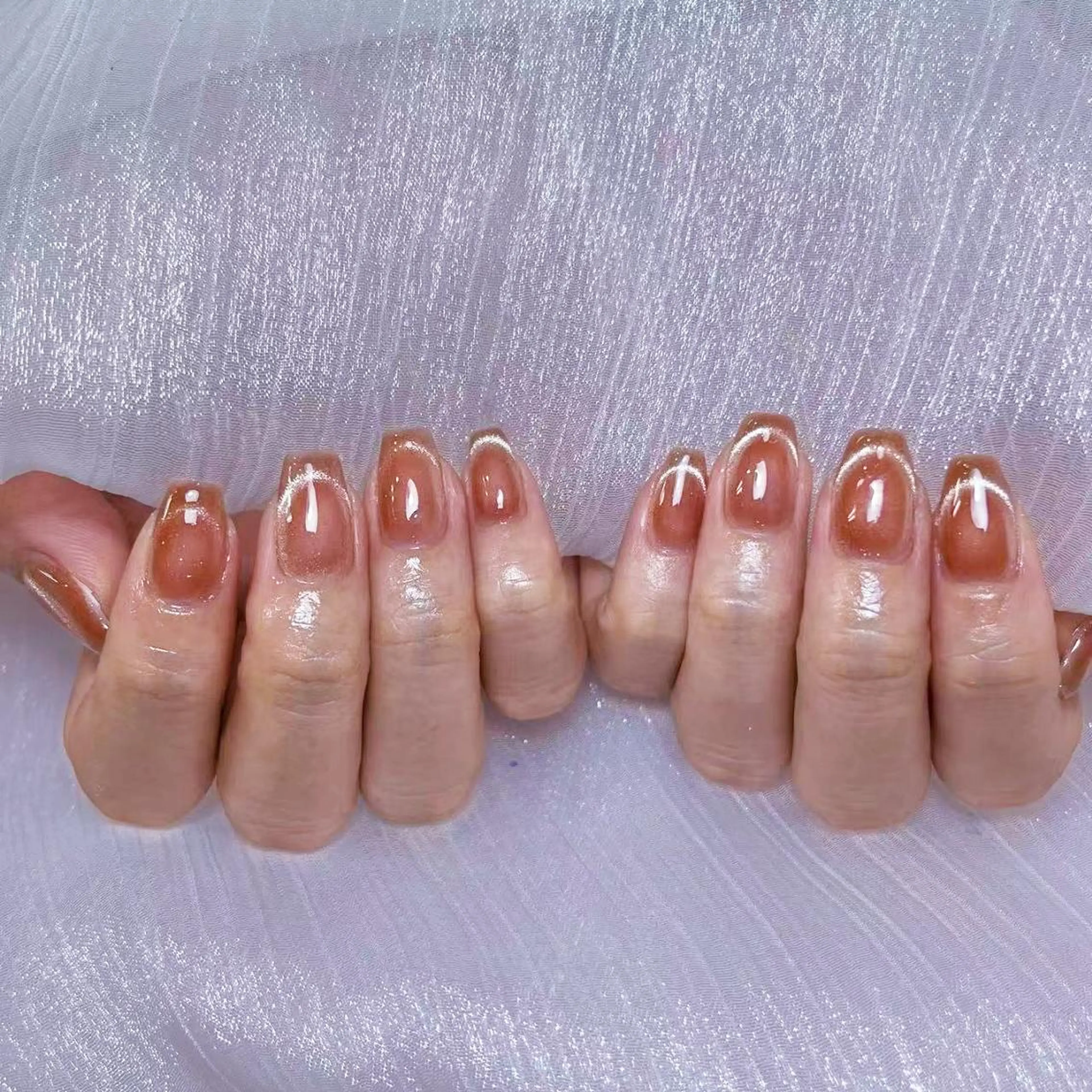 ネイル アートネイル オーロラネイル ガーリー キラキラネイル 韓国ネイル ハンドネイル DIAMOND 💅のネイルデザイン