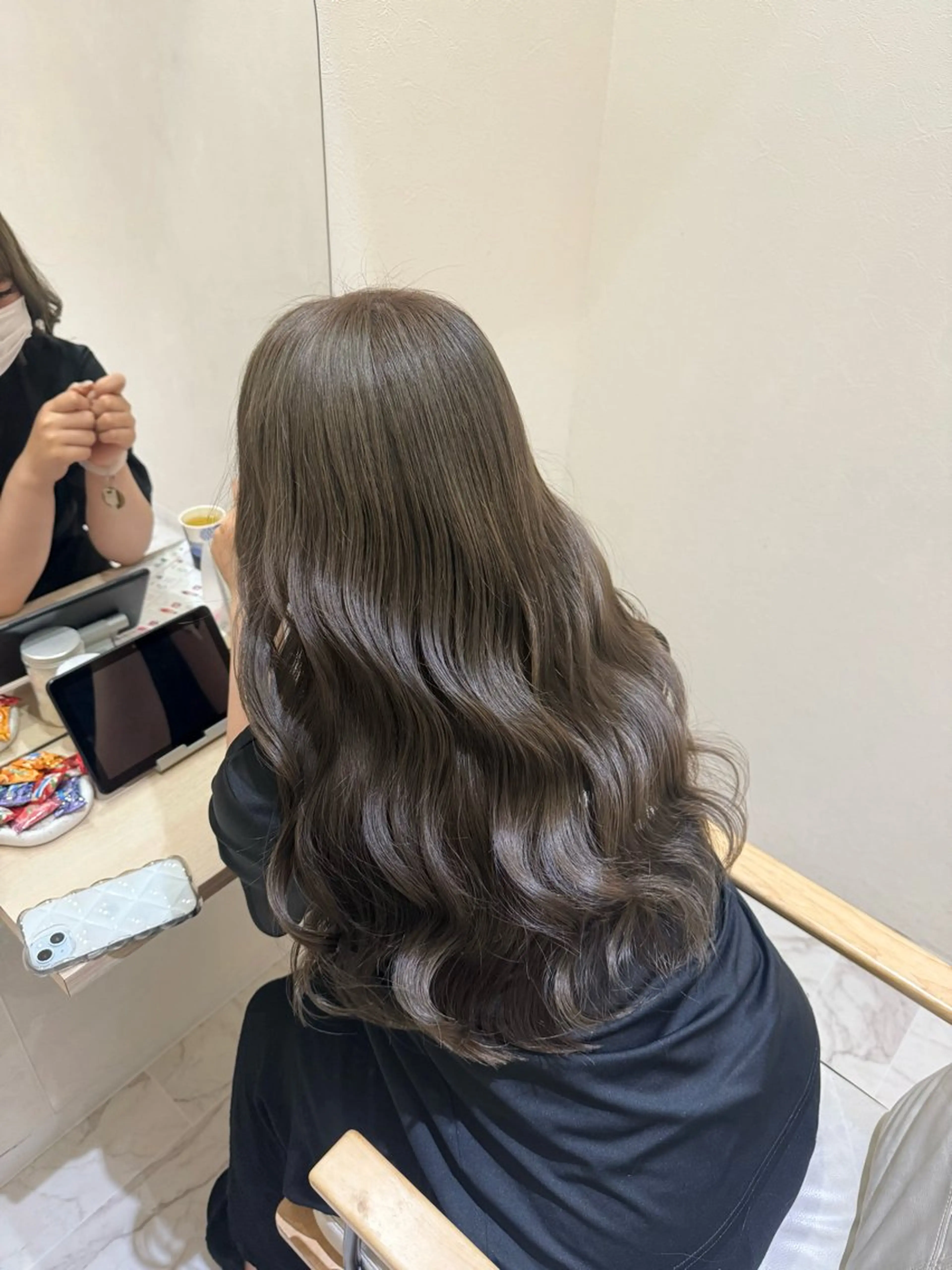 ロング カラー ベージュカラー オリーブベージュ カット ヘアカラー トリートメント 【ボブ/透明感カラー 】🎀上村美緒🎀のヘアスタイル