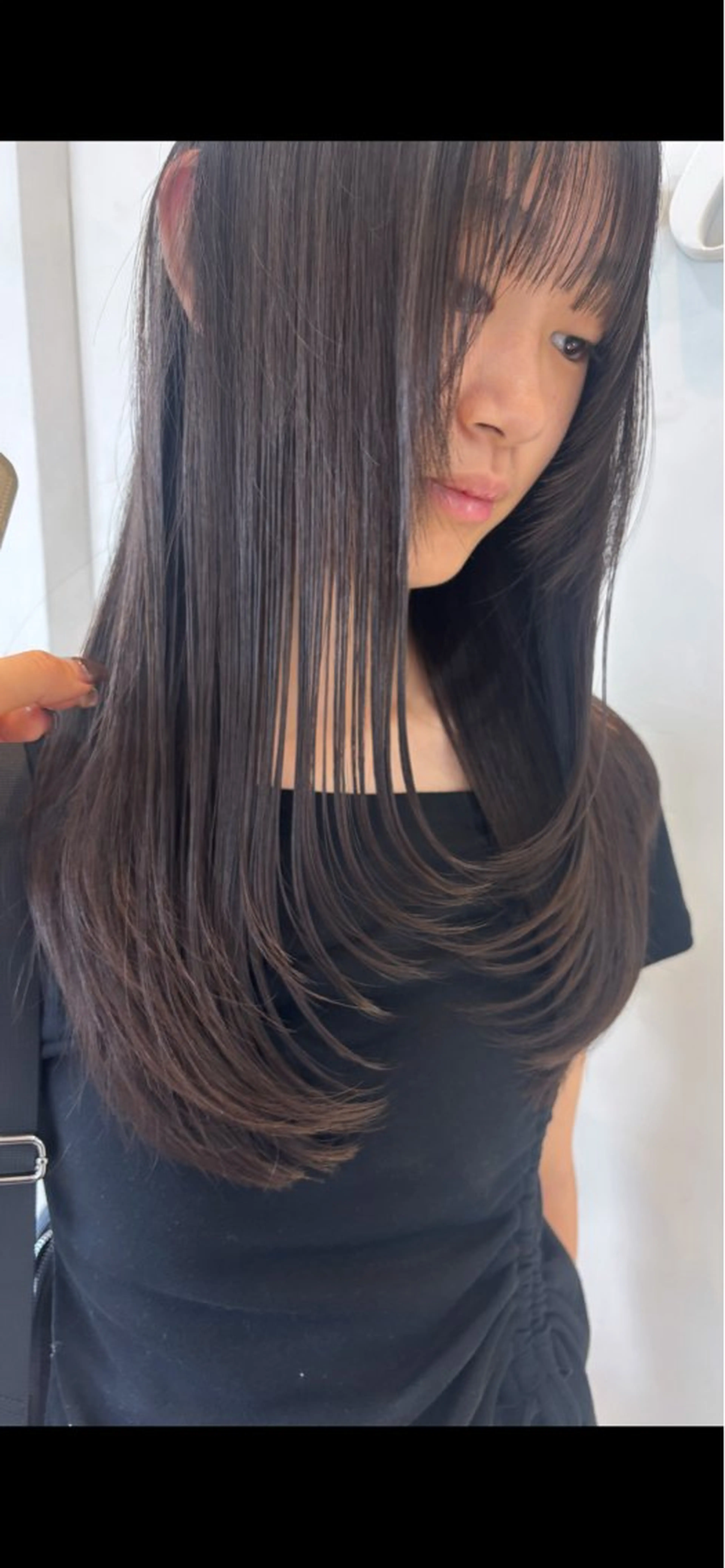 【レイヤーカット、フォト撮影協力して下さる方限定📸】髪質改善メテオ艶color＋cut＋treatment*.･🤍の写真