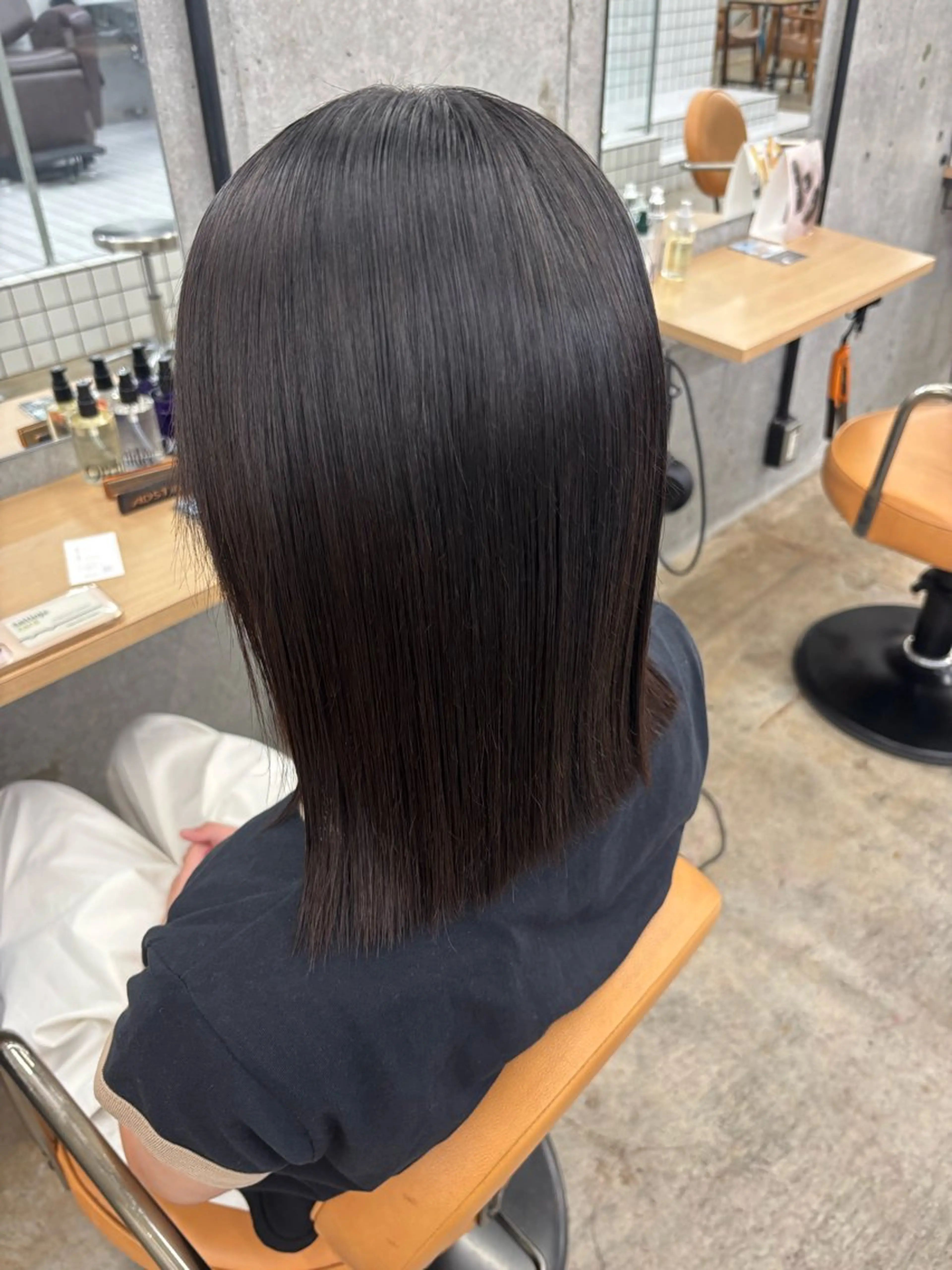 ミディアム カラー ヘアカラー トリートメント ダメージレス艶カラー MISAKI🦋のヘアスタイル