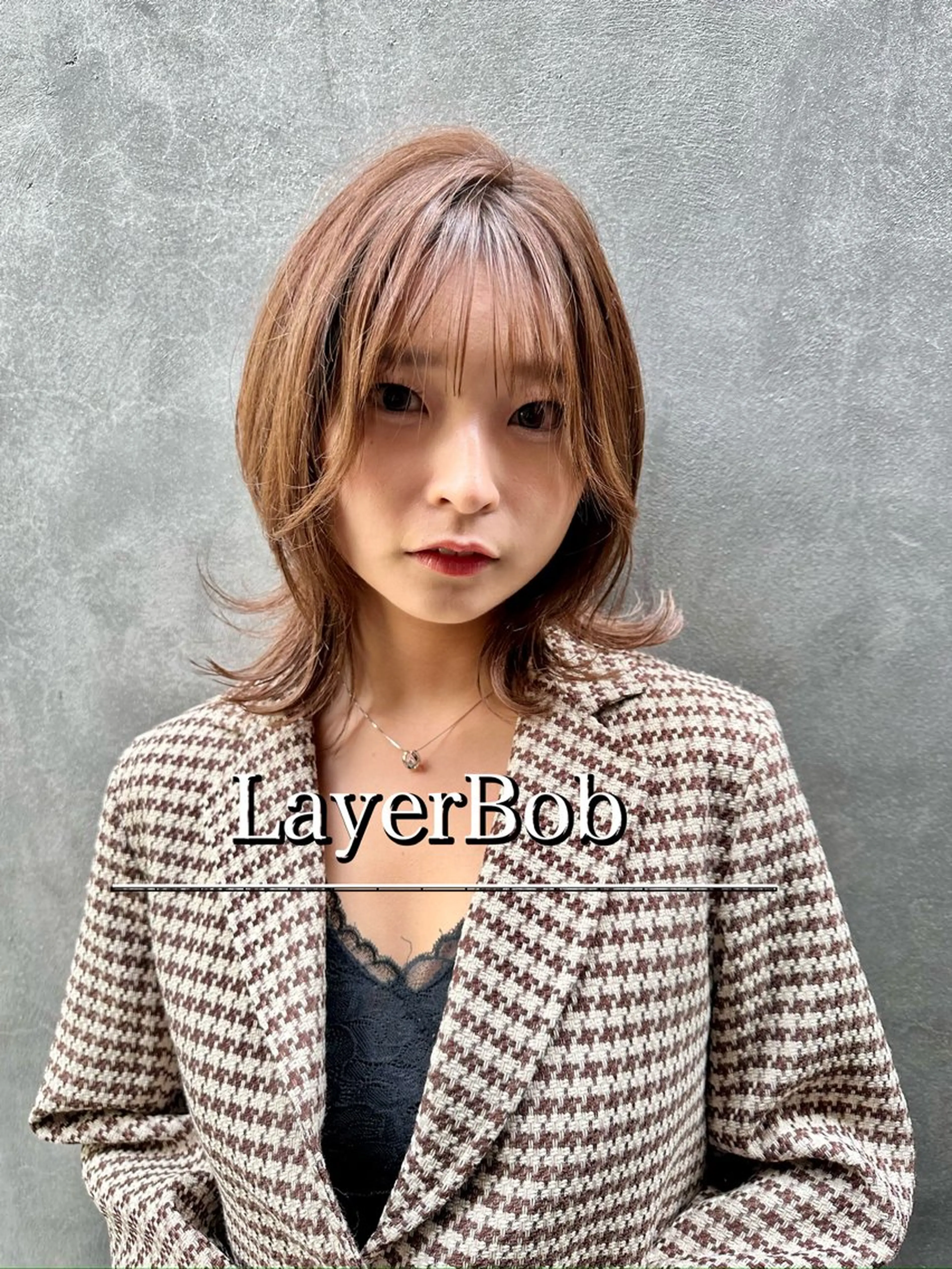 ミディアム カット ヘアカラー トリートメント 🔴心斎橋髪質改善 ボブ鈴木佑弥🔴のヘアスタイル