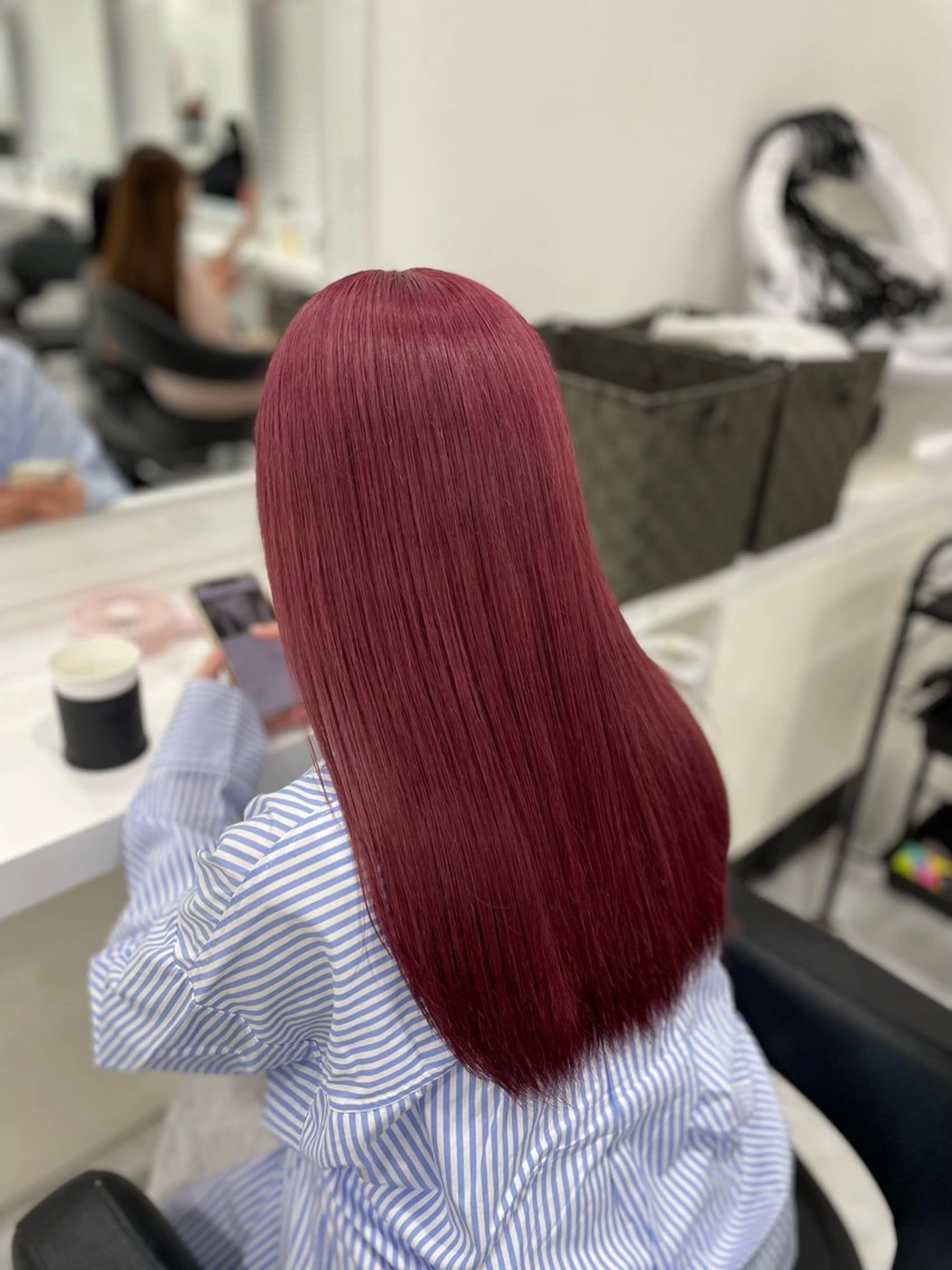 ロング ヘアカラー トリートメント お洒落暖色 🍒AOI🍒のヘアスタイル