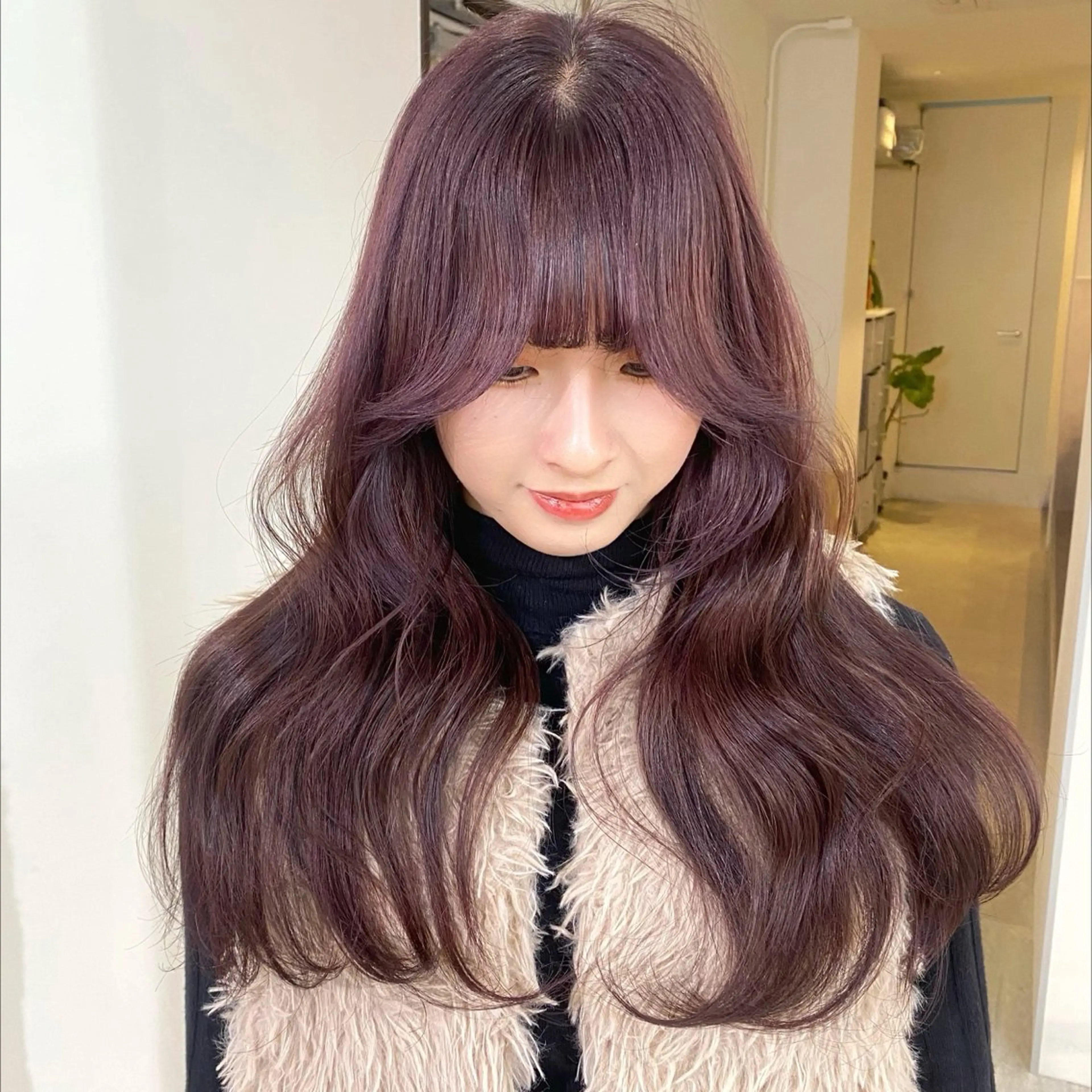 カラー ブリーチ ブリーチなしカラー ヘアカラー mizuki/ピンク ベージュ.レイヤーのヘアスタイル