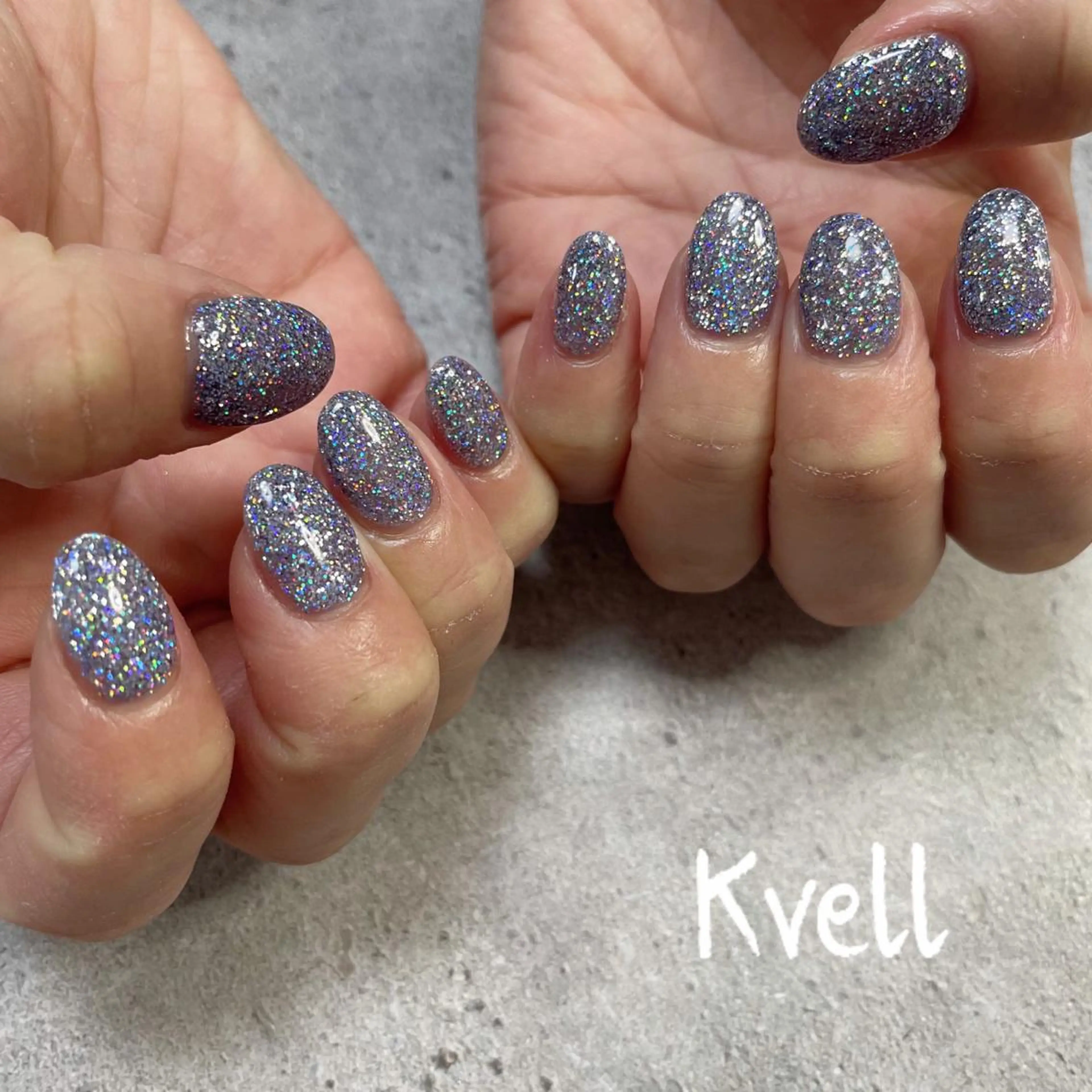 ネイル ラメ(グリッター) ワンカラーネイル ハンドネイル nail salon  Kvell所属・nailsalon Kvellのネイルデザイン