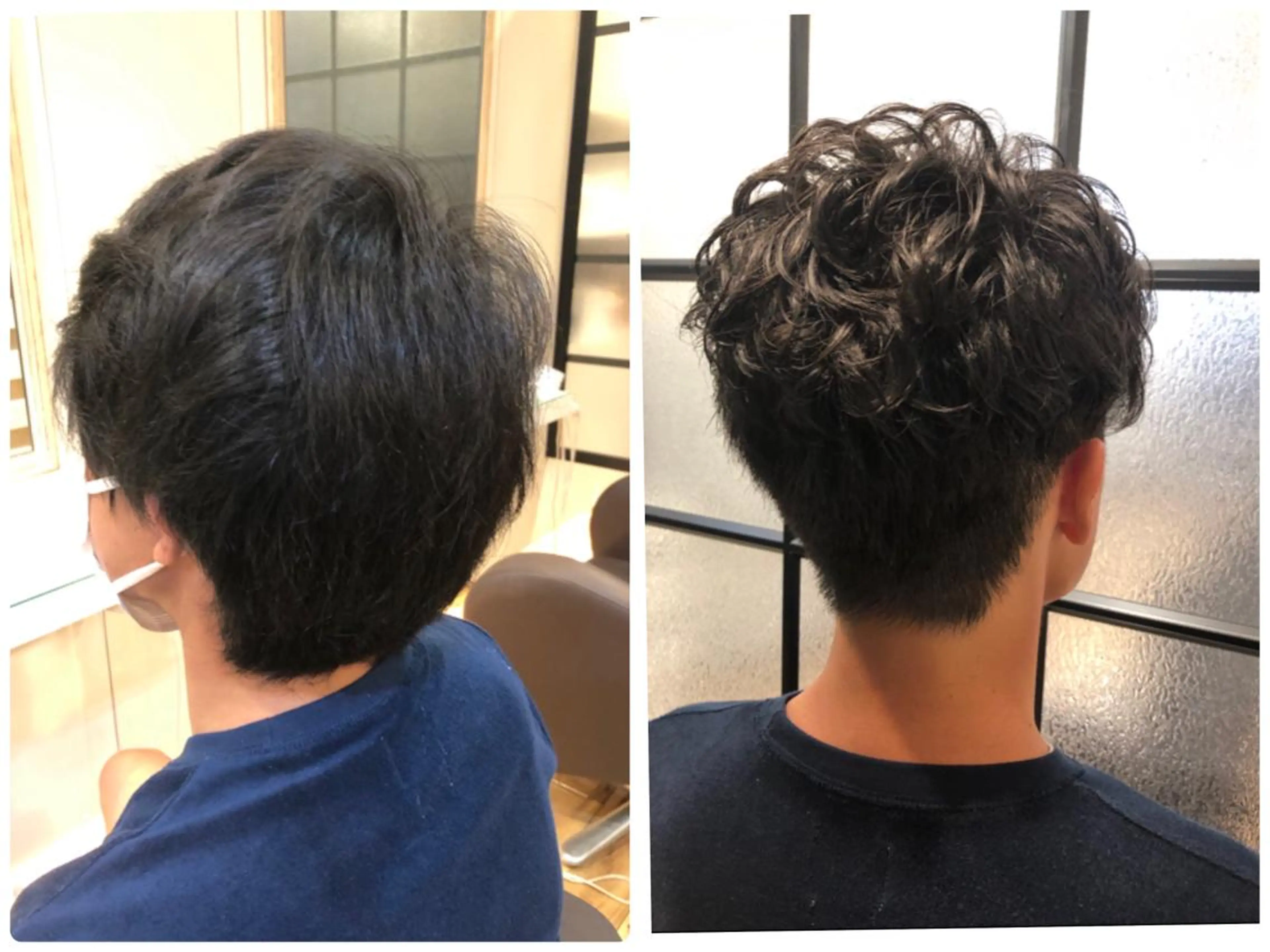 ショート パーマ メンズ メンズパーマ COA所属・小顔カット前髪 顔周りカット林亮佑のヘアスタイル