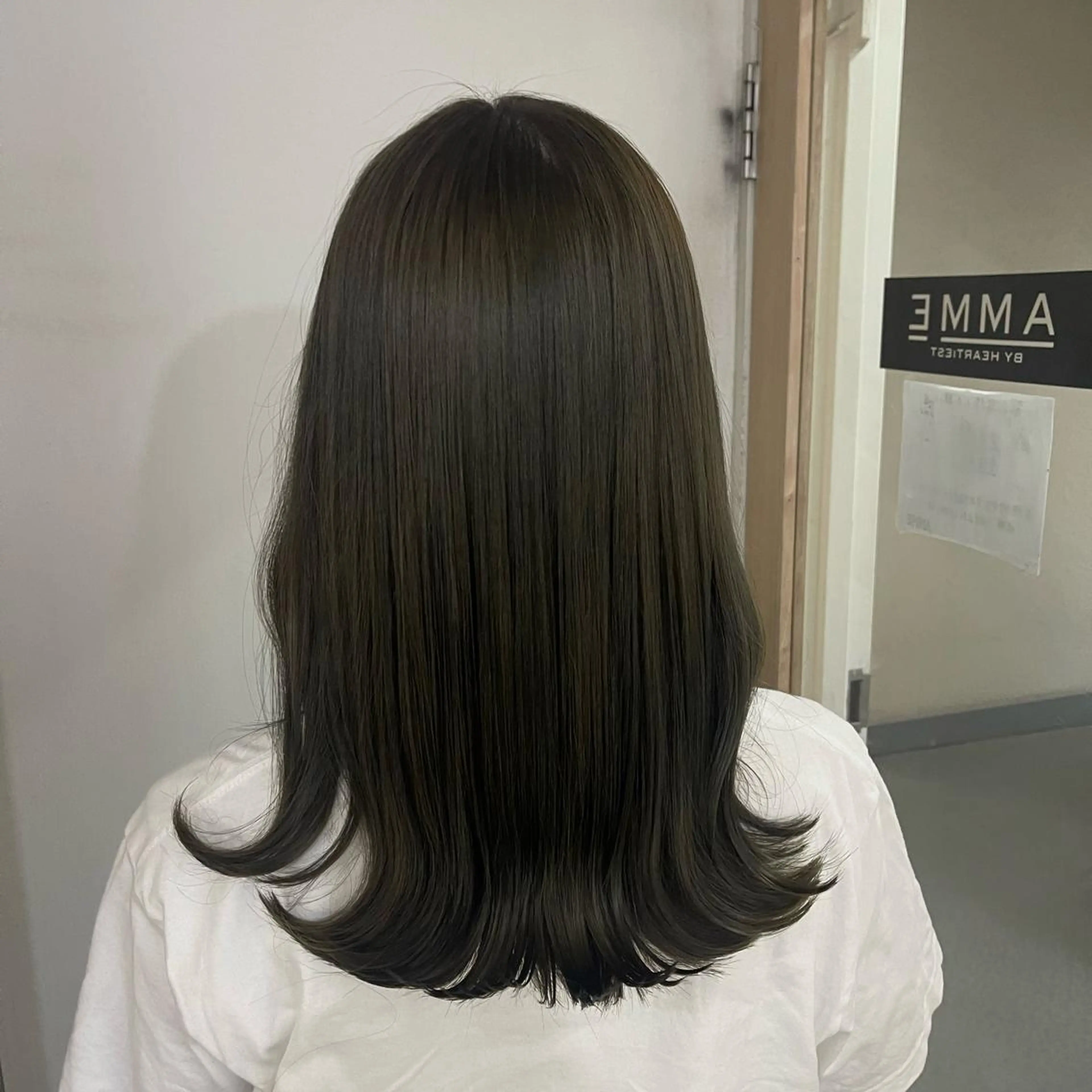 セミロング ヘアカラー トリートメント ナカヤマナナエ ♡のヘアスタイル