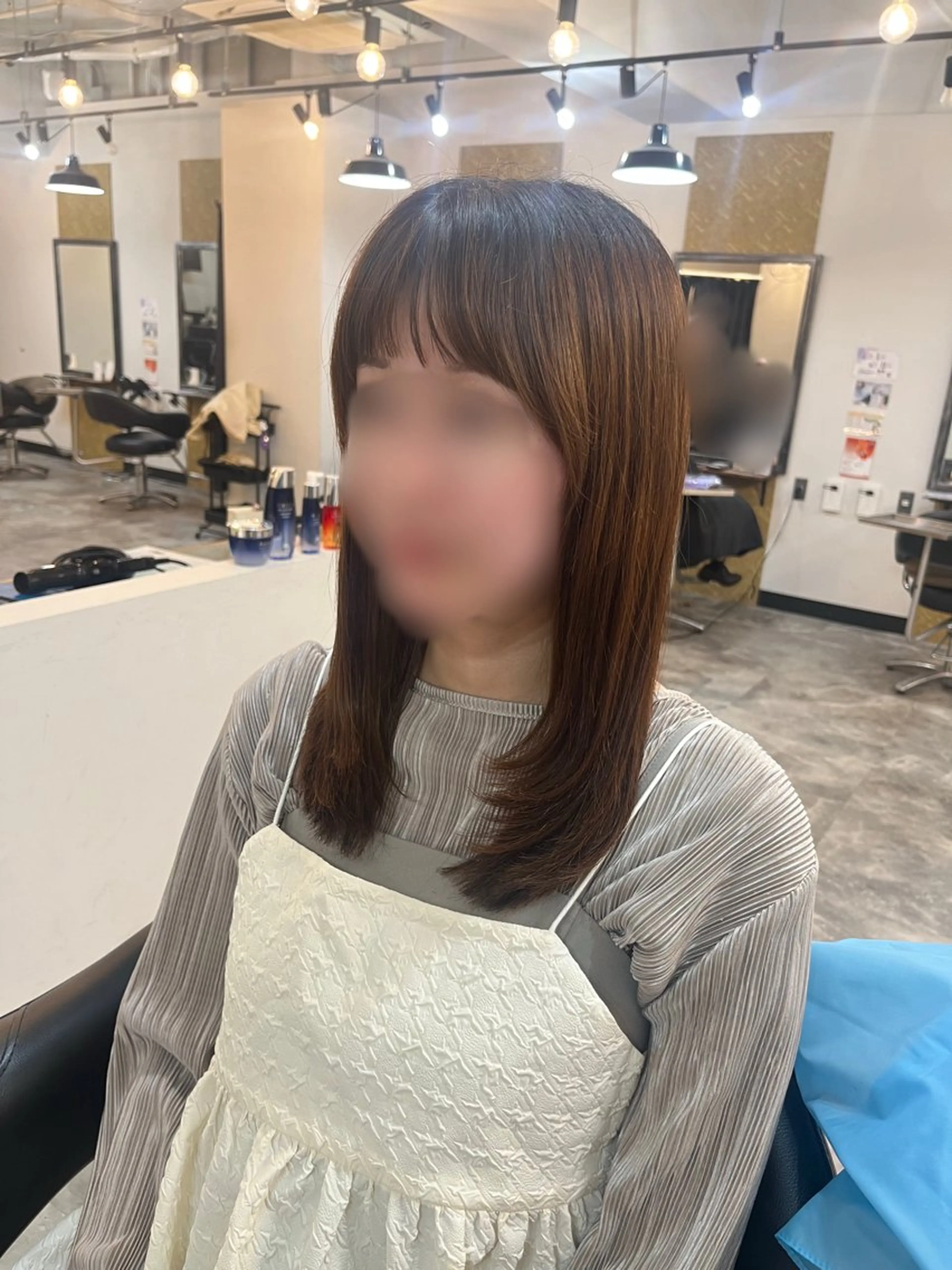 ロング レディースカット モデル無料🌼岩山のヘアスタイル