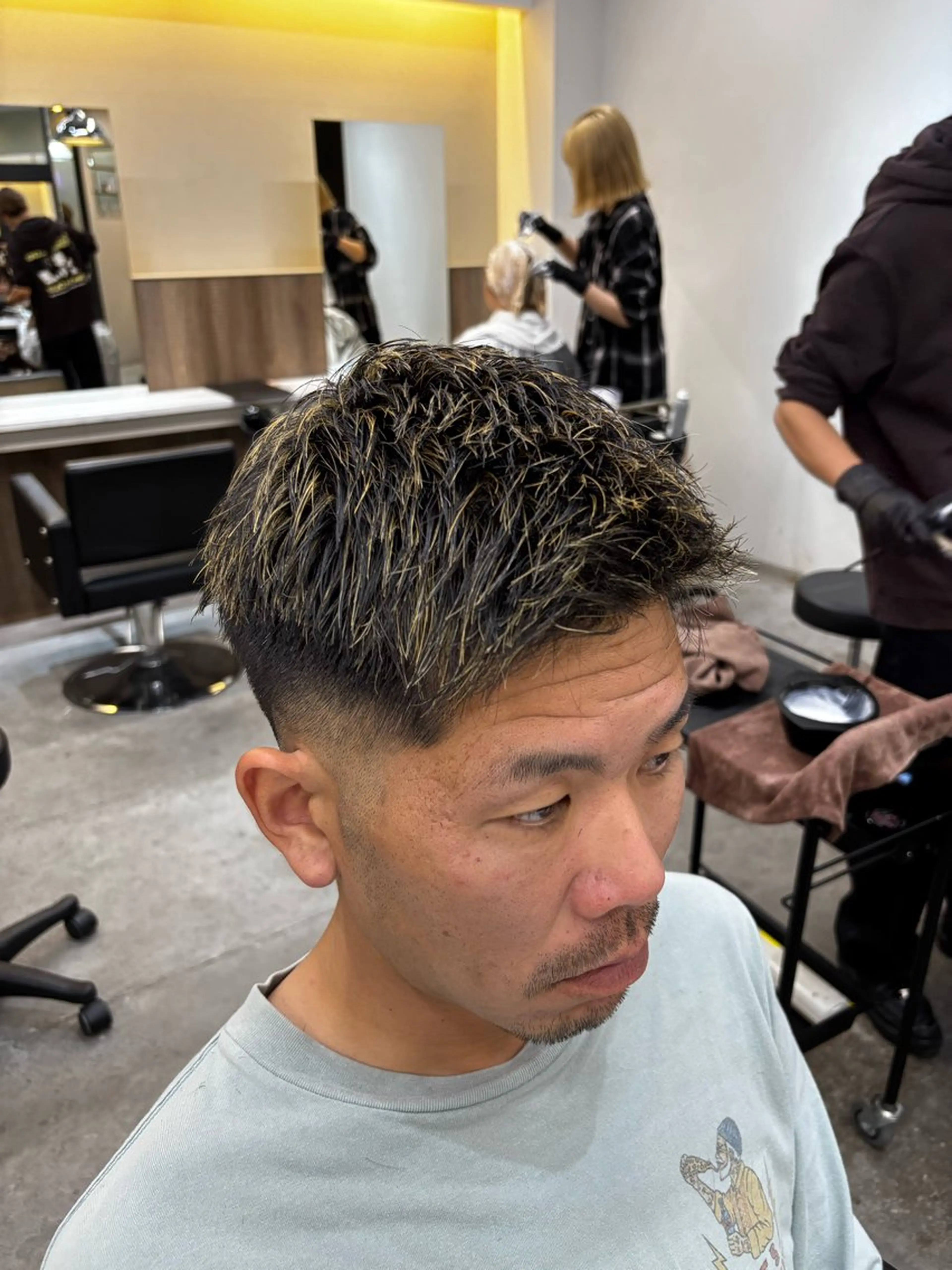 ショート カラー メンズ メンズメッシュ メッシュ カット ヘアカラー 松本未来音 /メンズ/パーマのヘアスタイル