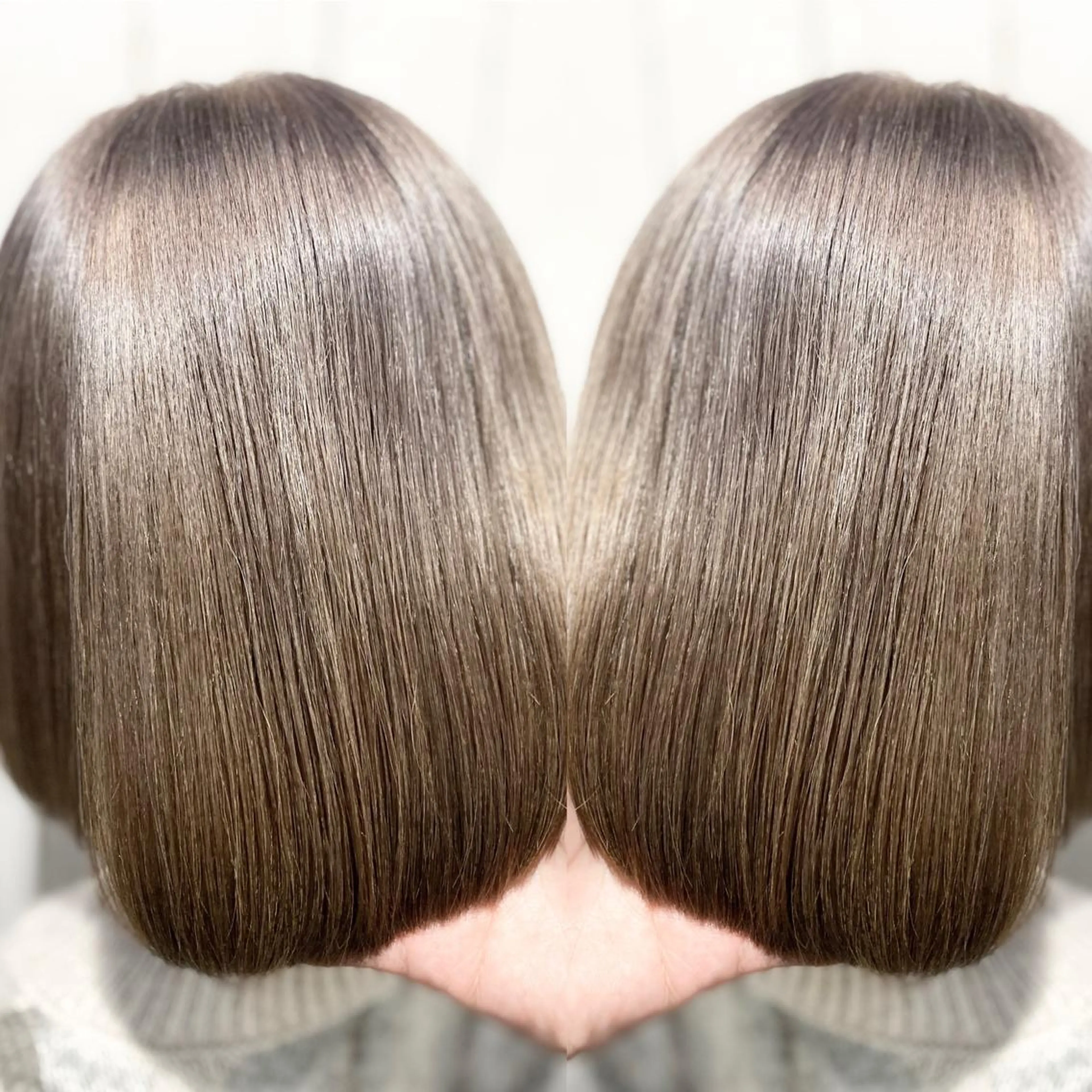 セミロング カラー パーマ ヘアアレンジ アッシュ バレイヤージュ ベージュカラー ブリーチ 透明感カラー RecheRche【池袋】所属・👑指名率No.1 👑坂口飛翔のヘアスタイル