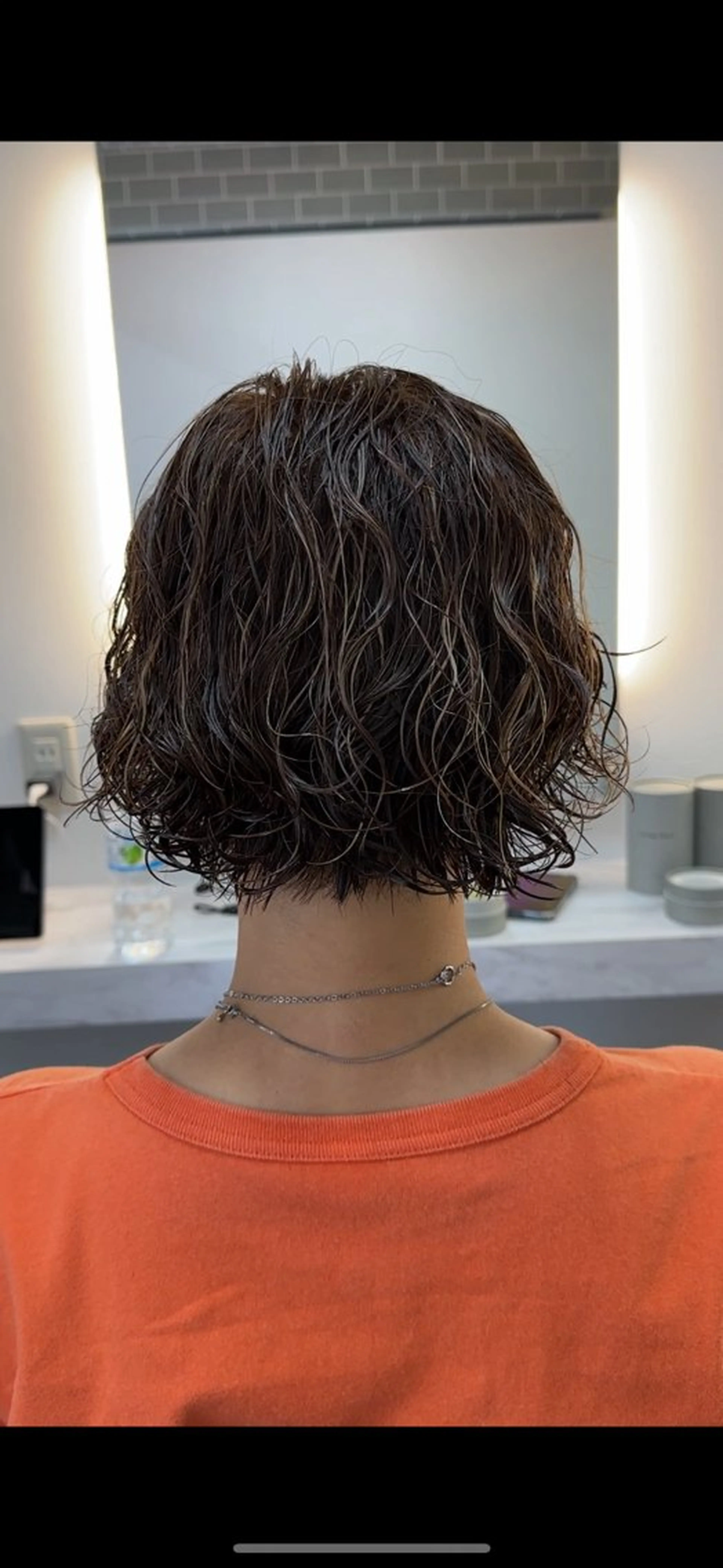 ショート パーマ FBeauty 青山店所属・透明感カラー& 外国人風パーマのヘアスタイル