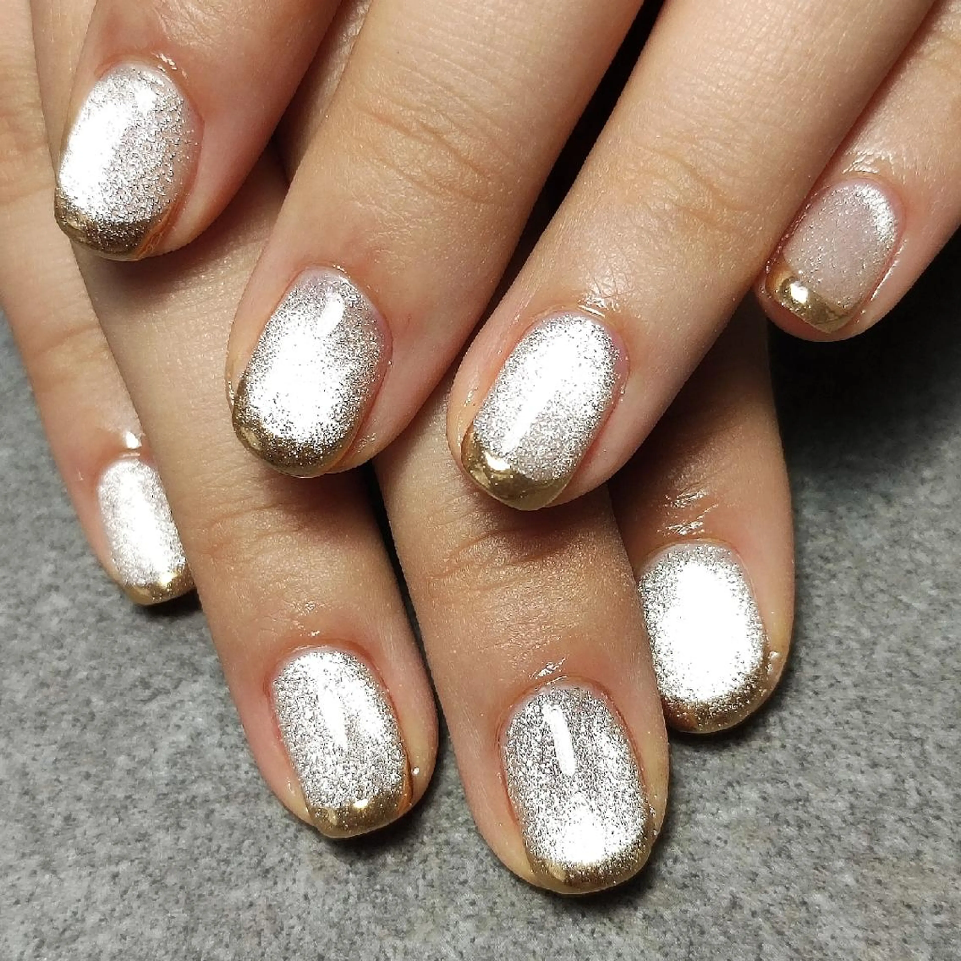 ネイル フレンチネイル マグネットネイル ミラーネイル ハンドネイル 個人サロン saltnailのネイルデザイン