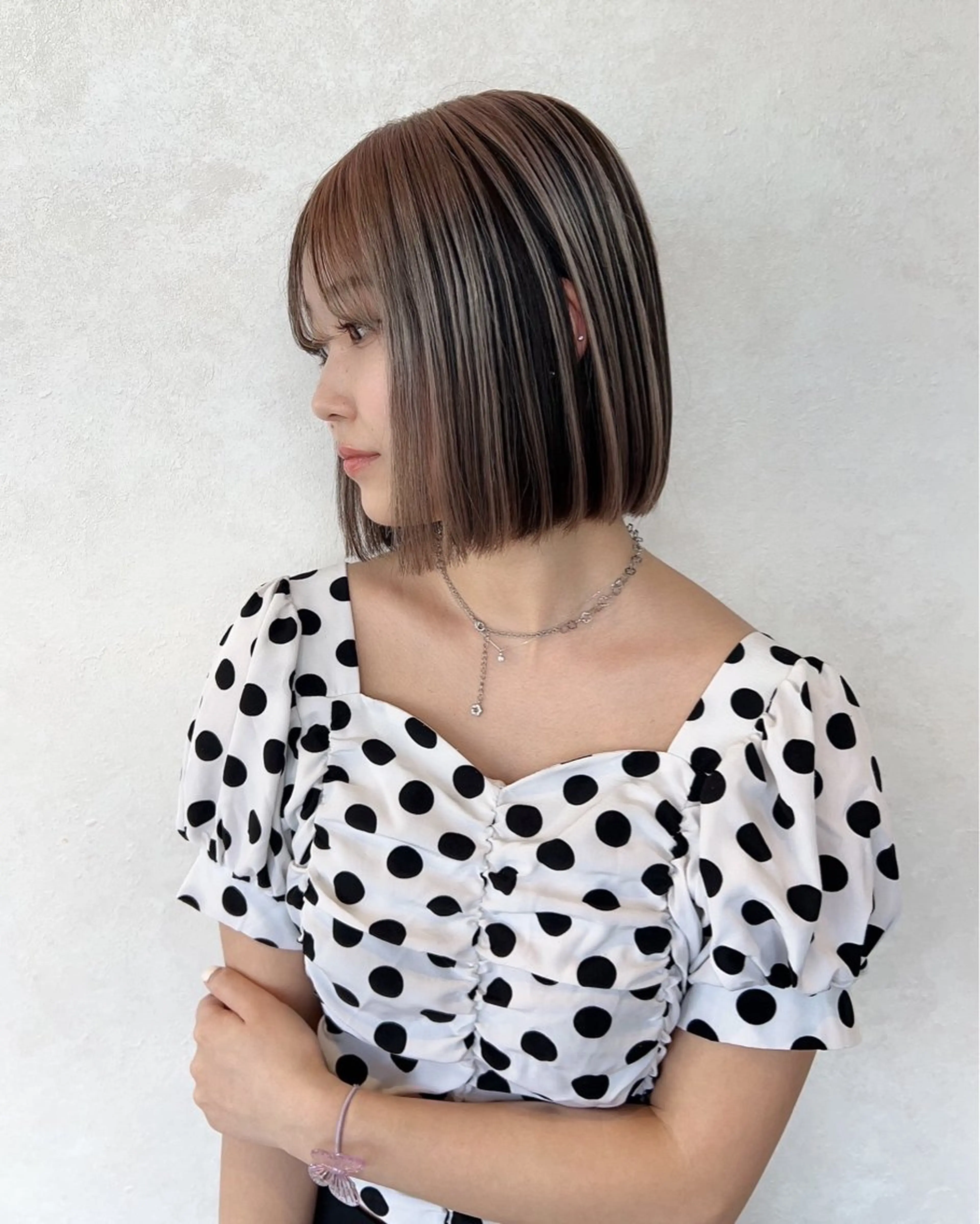 カラー ヘアカラー nehus nagaoka所属・🖤複雑履歴ブリーチ Mizuki 🖤のヘアスタイル