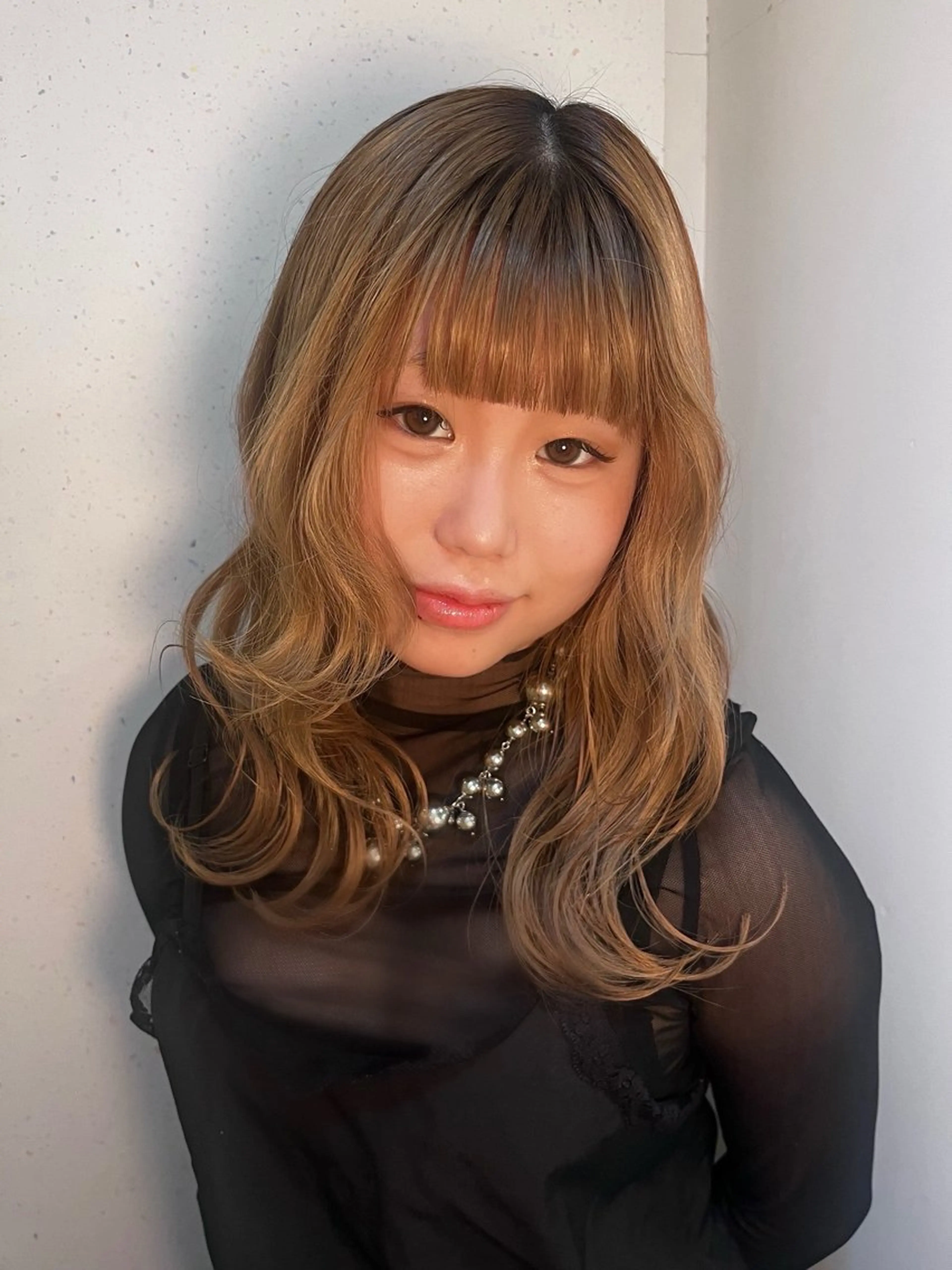 カラー ヘアカラー トリートメント ness 一花のヘアスタイル