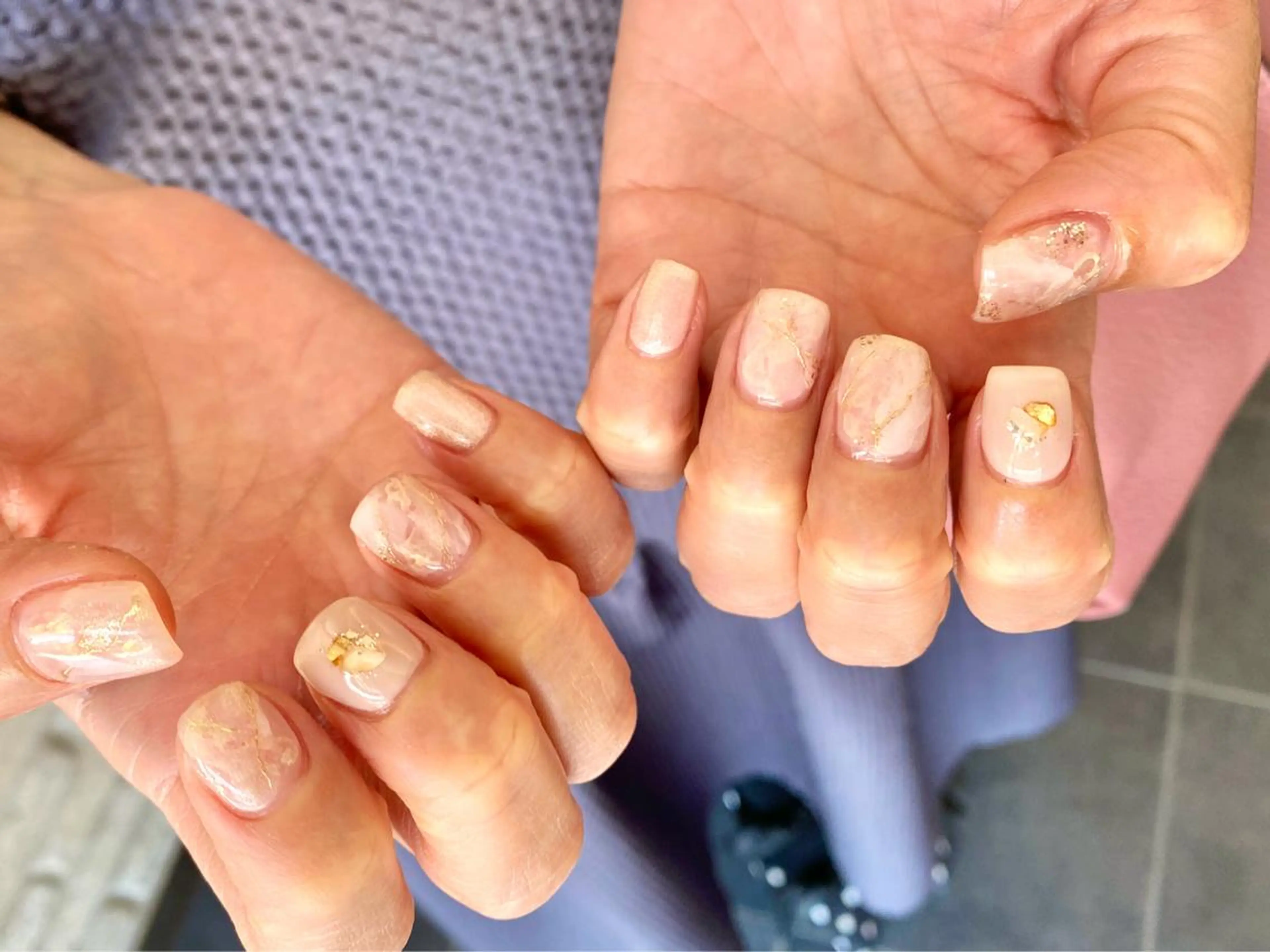 ネイル アニマル柄 アートネイル オーロラネイル クリアネイル 成人式 ハンドネイル ハンドケア Lililas サロン&スクールのネイルデザイン