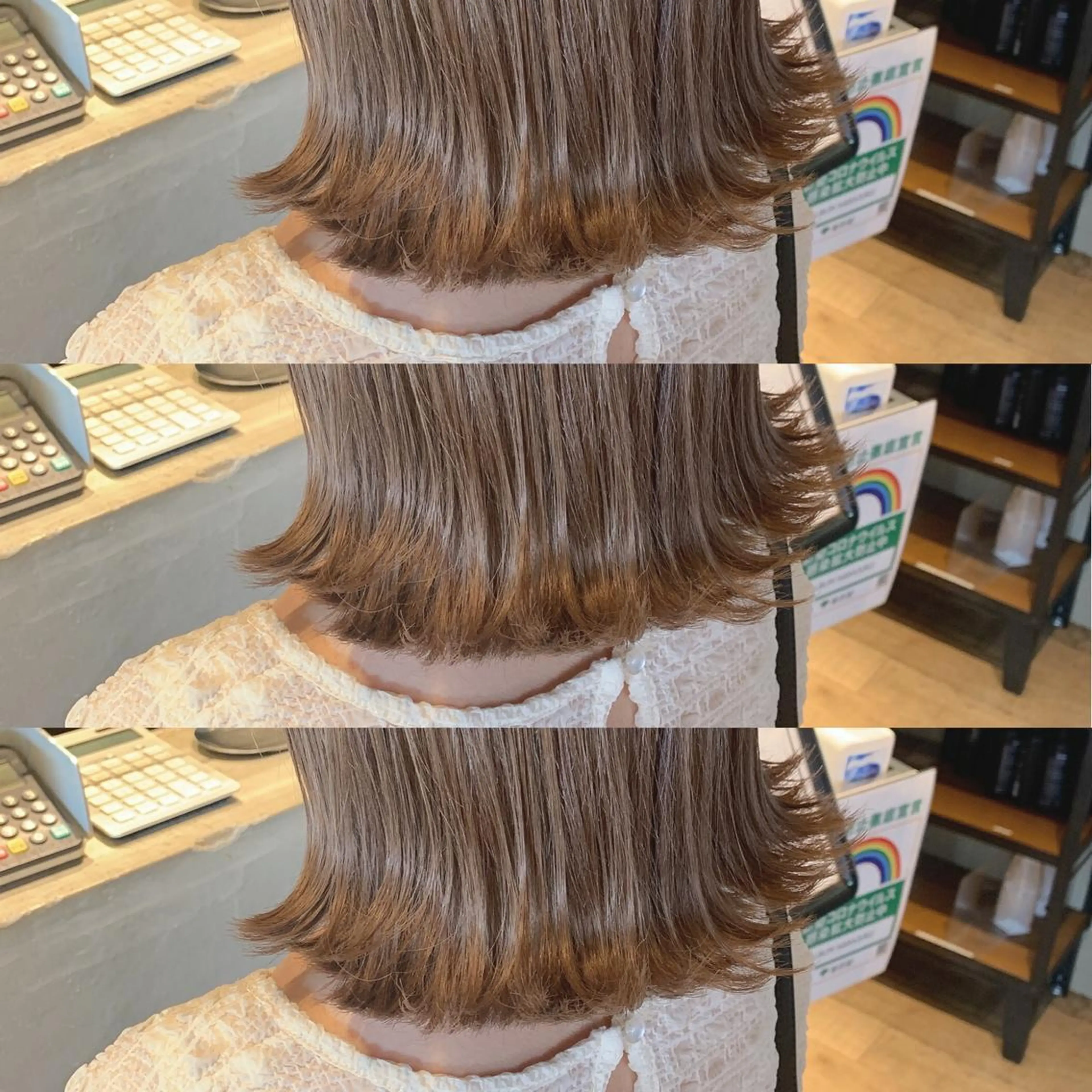 セミロング カラー カット ヘアカラー トリートメント ⚜️艶髪お任せ⚜️ ⚜️米澤⚜️のヘアスタイル
