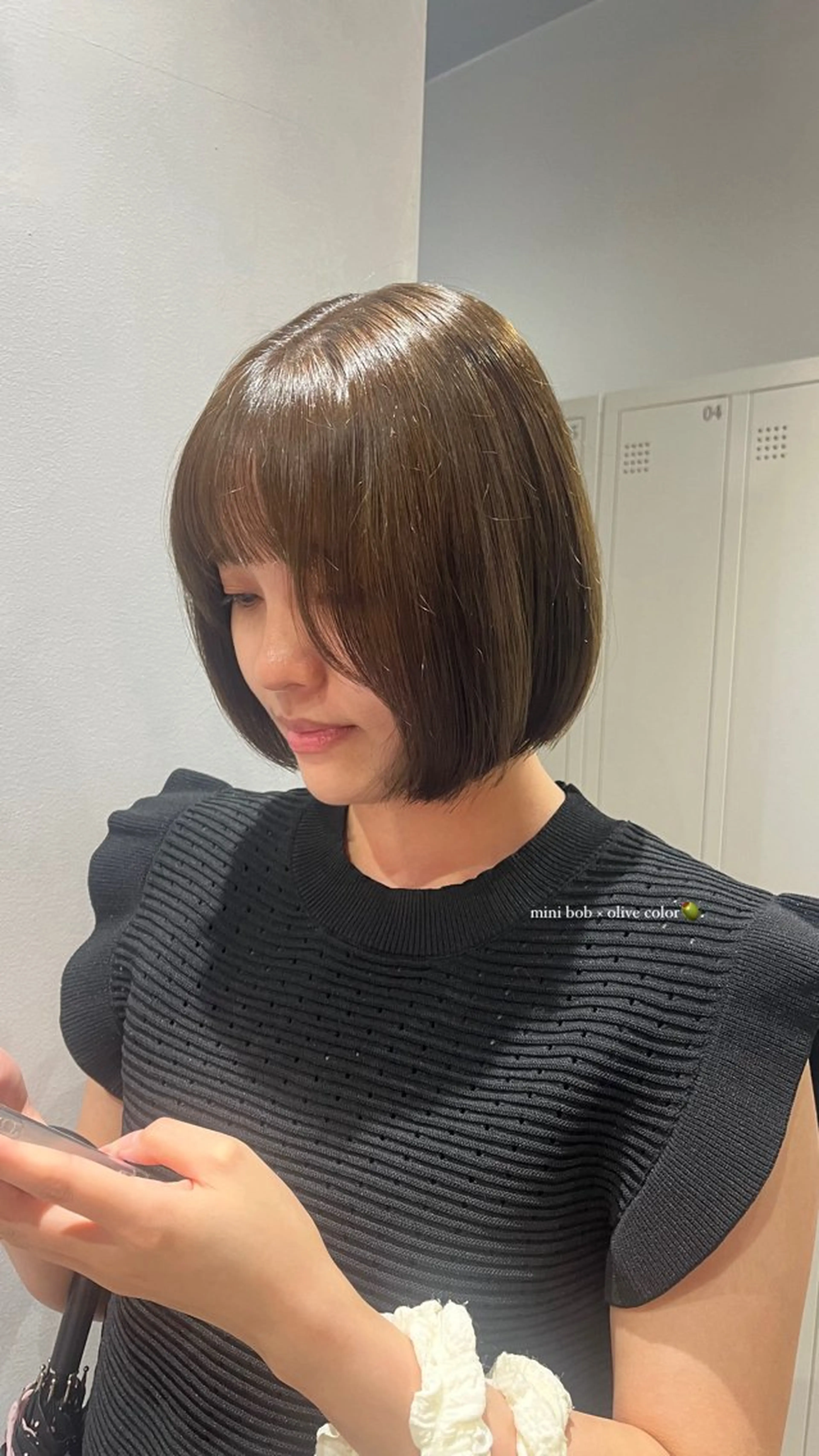 ミディアム ヘアカラー トリートメント saki‪🌱‬♡ /髪質改善カラーのヘアスタイル