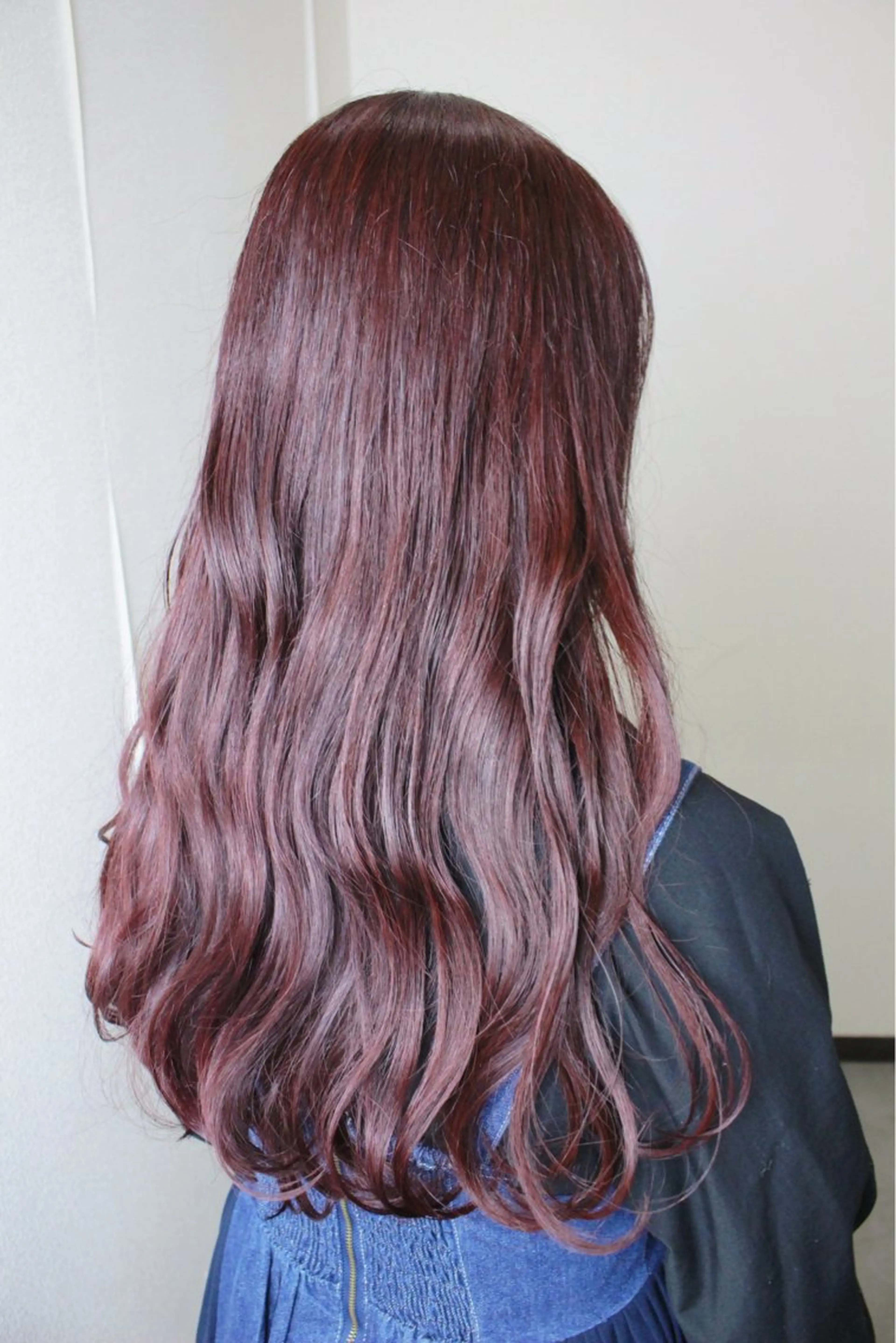 ロング カラー ブリーチ ブラウンカラー ブリーチなしカラー レッドカラー レッドブラウン カット ヘアカラー 土居 正季のヘアスタイル