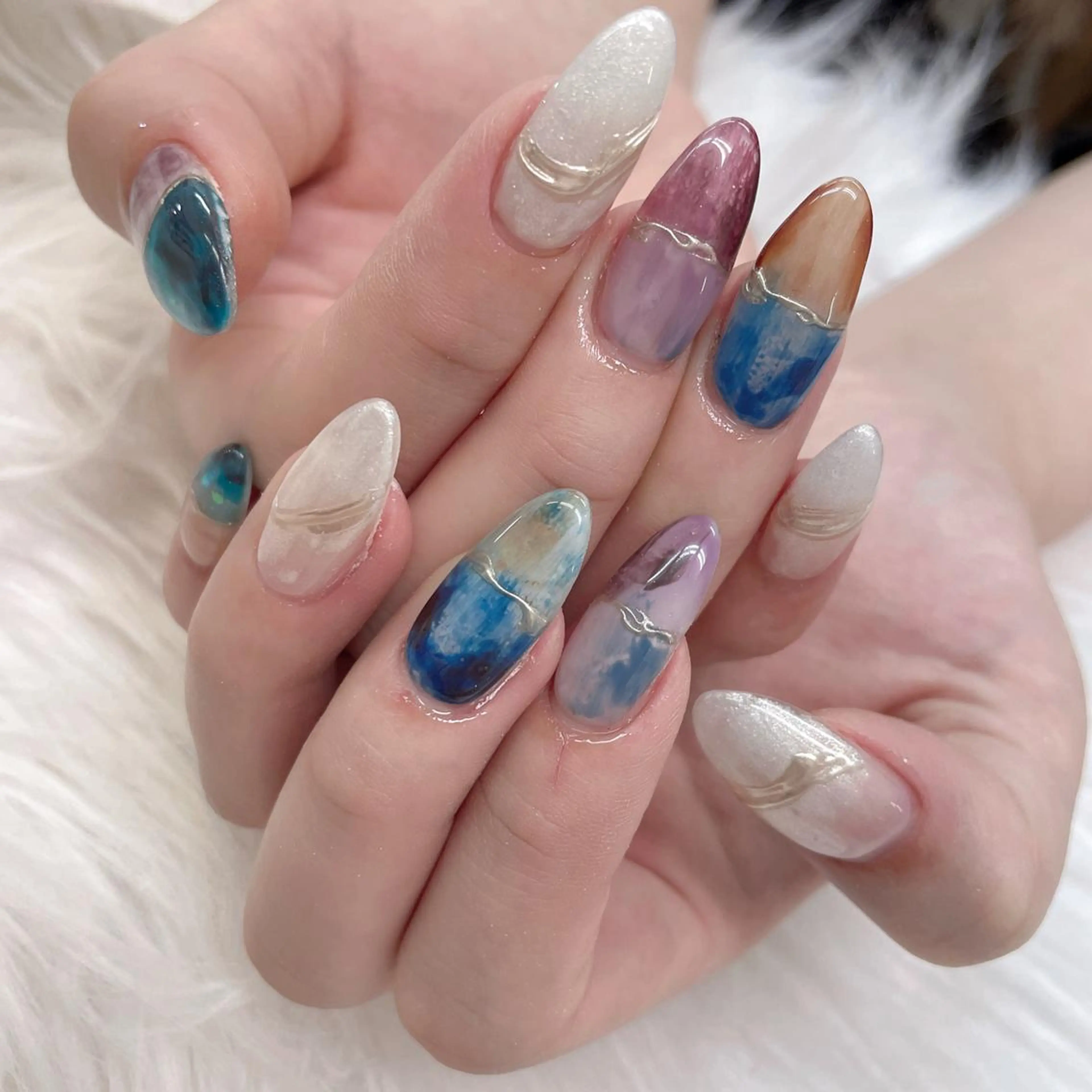 ネイル 🦋ネイルサロン ブラン🌈ゆりのネイルデザイン