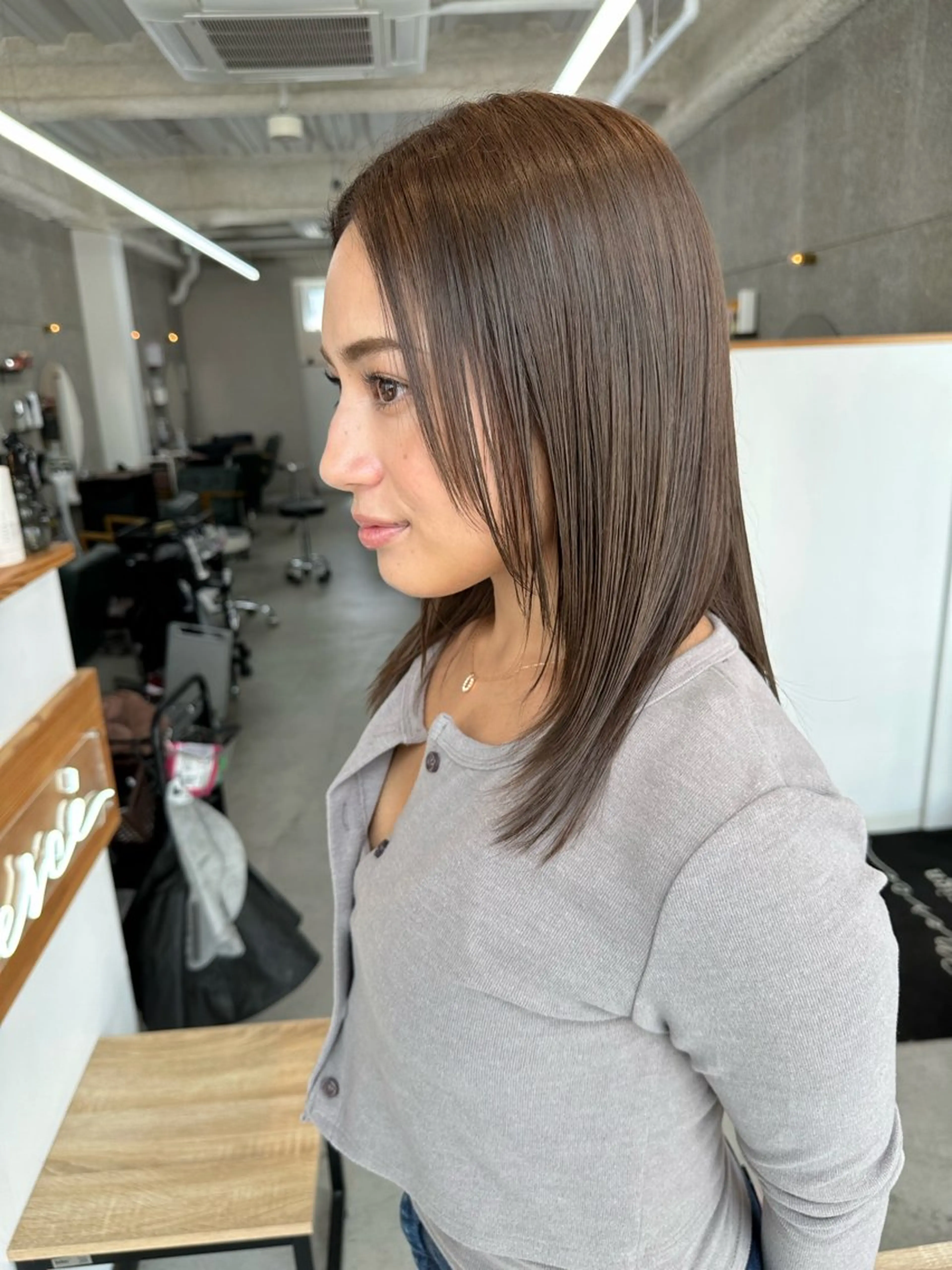 ミディアム カラー ヘアカラー トリートメント 八谷 将平のヘアスタイル