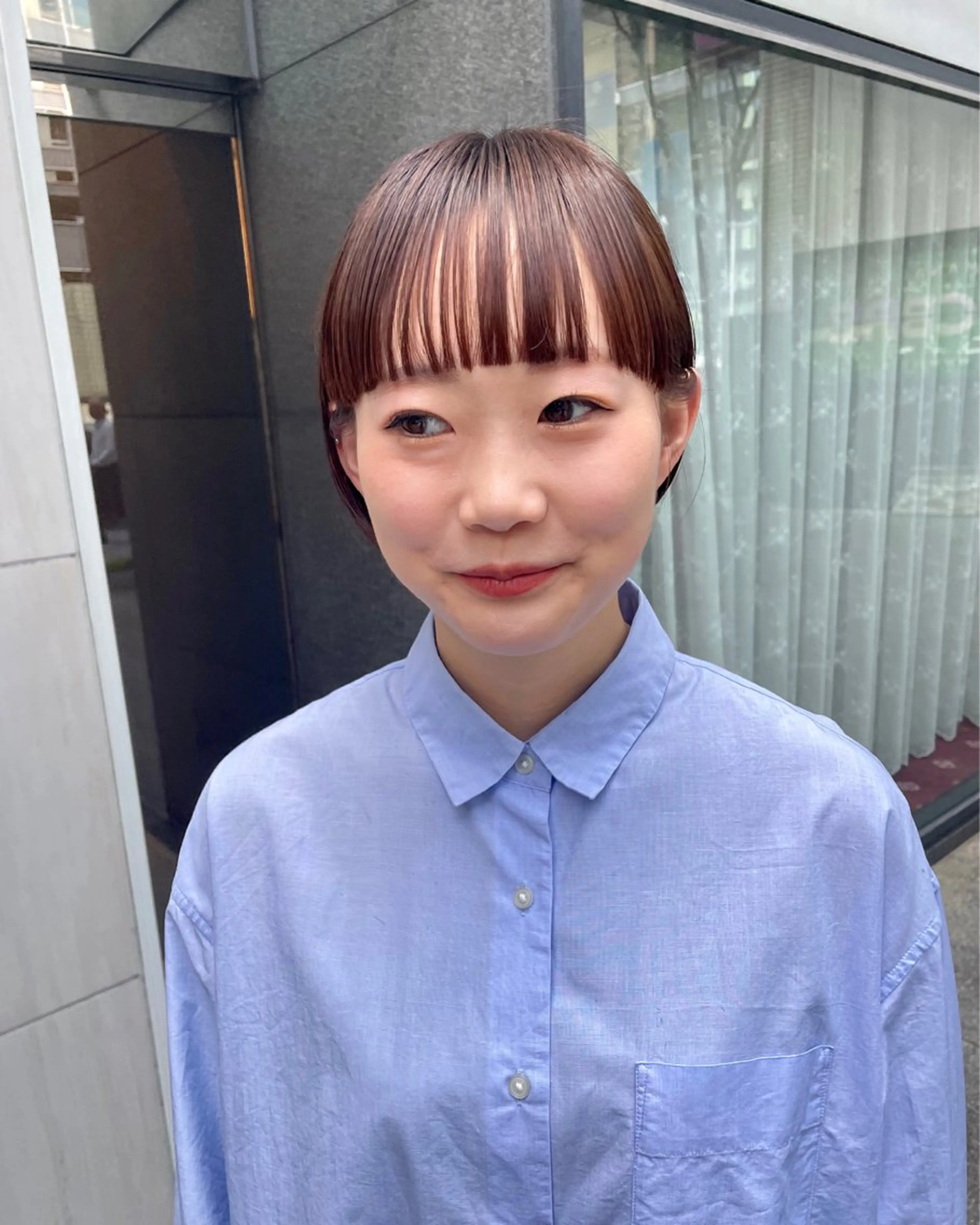 ミディアム カラー パーマ ヘアアレンジ メンズ キッズ ネイル マツエク・マツパ アイブロウ ブラウンカラー オレンジ ピンクカラー カラーマツエク ブラウン カット ヘアカラー トリートメント tatsumi/ボブ ウルフ/レイヤーのヘアスタイル