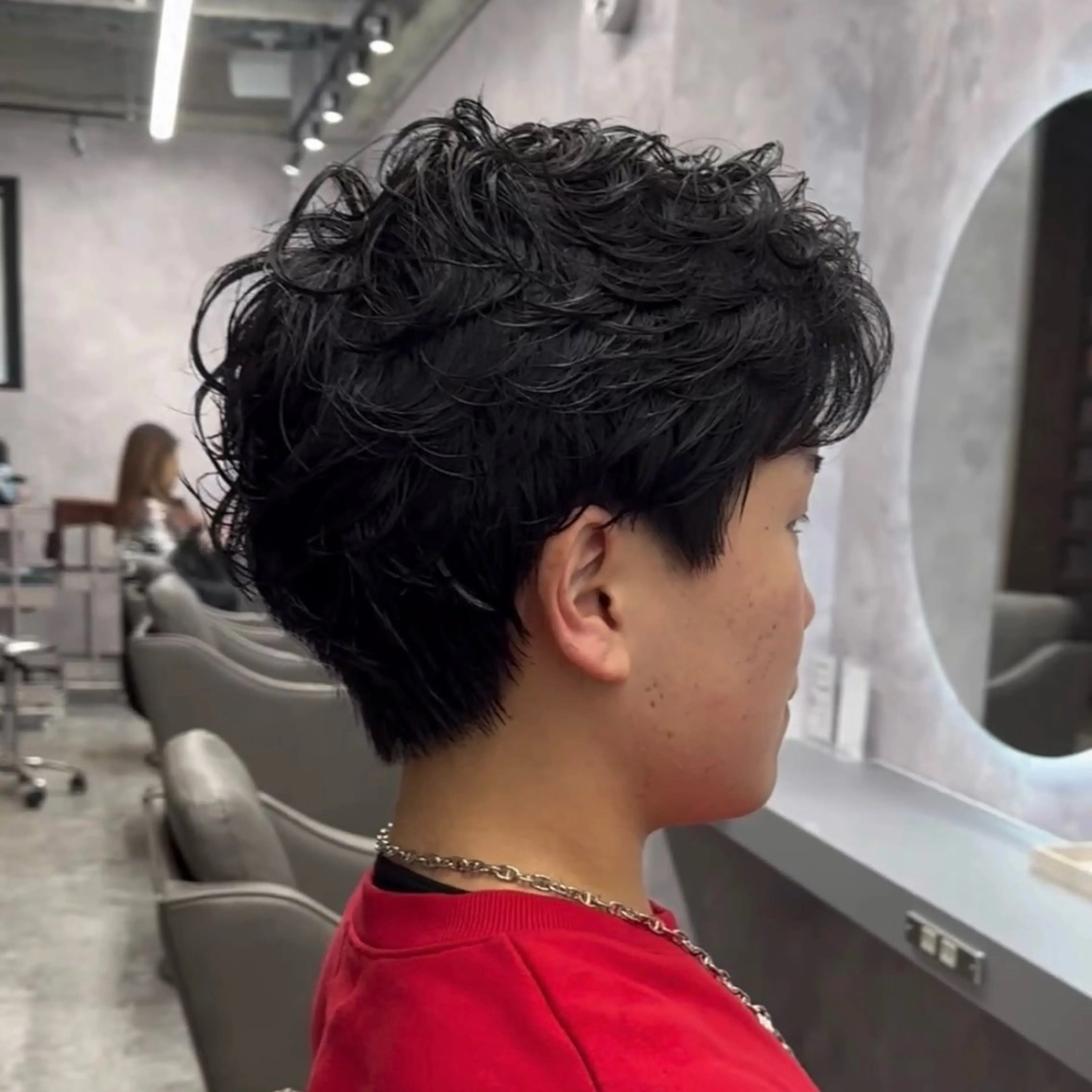 パーマ メンズ カット パーマ メンズパーマ🔵 ハイトーン✨原田慎也のヘアスタイル