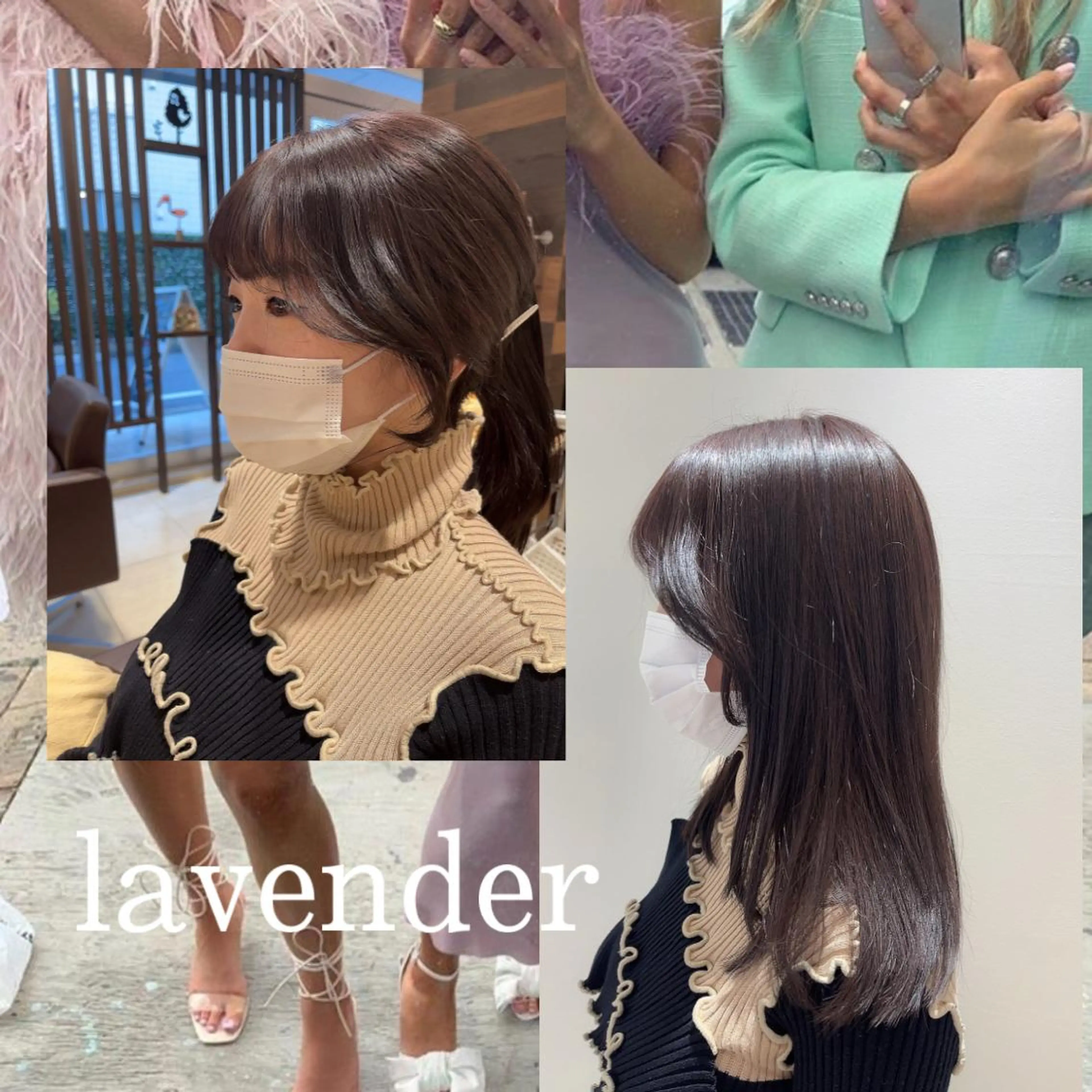 セミロング カラー ヘアアレンジ 透明感カラー ラベンダーカラー eN°byyoureshair所属・🎀若者人気No.1 湯川響🎀のヘアスタイル