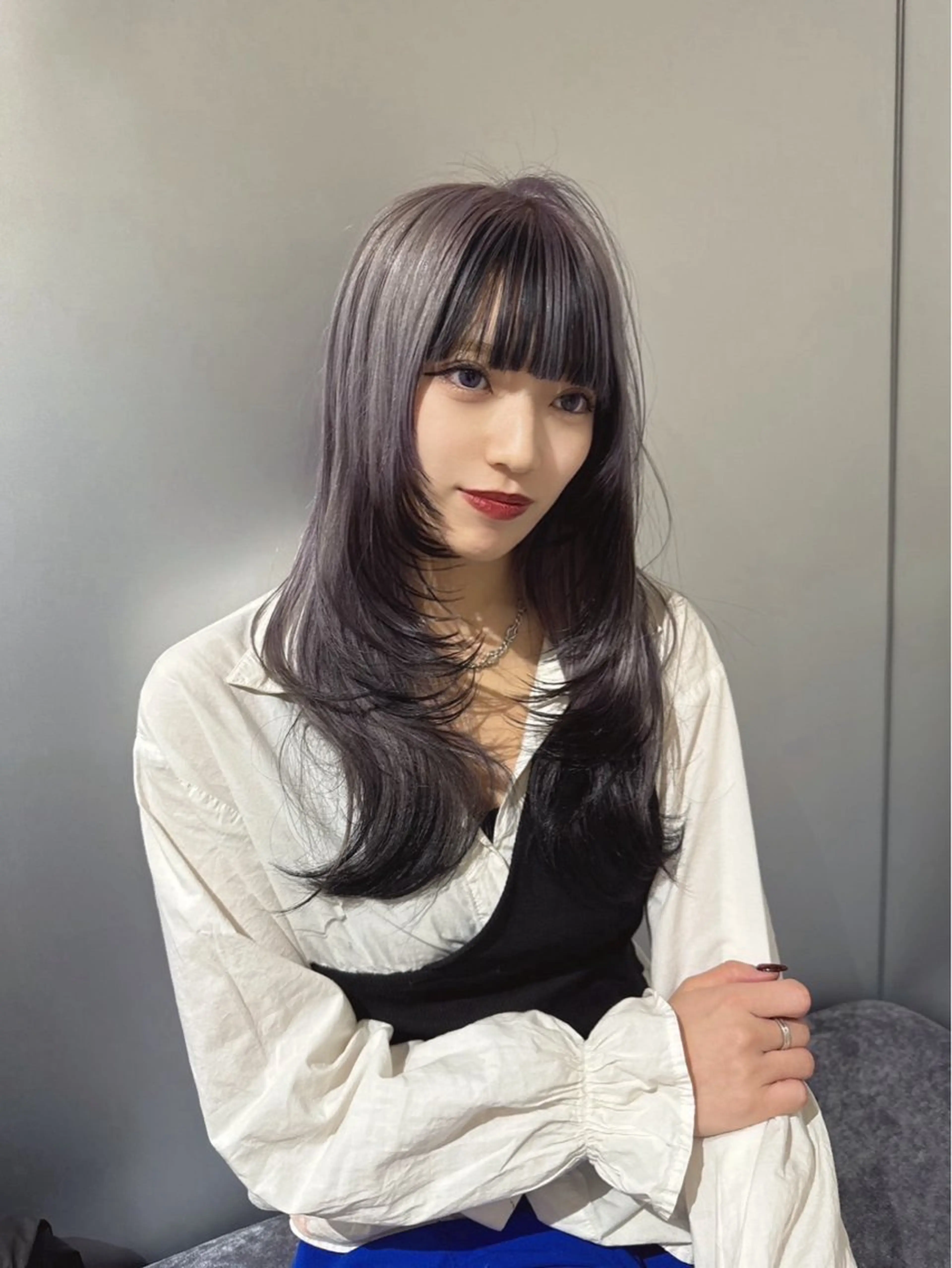 セミロング カット ヘアカラー トリートメント レイヤーの神様 店長安藤光司🇰🇷のヘアスタイル