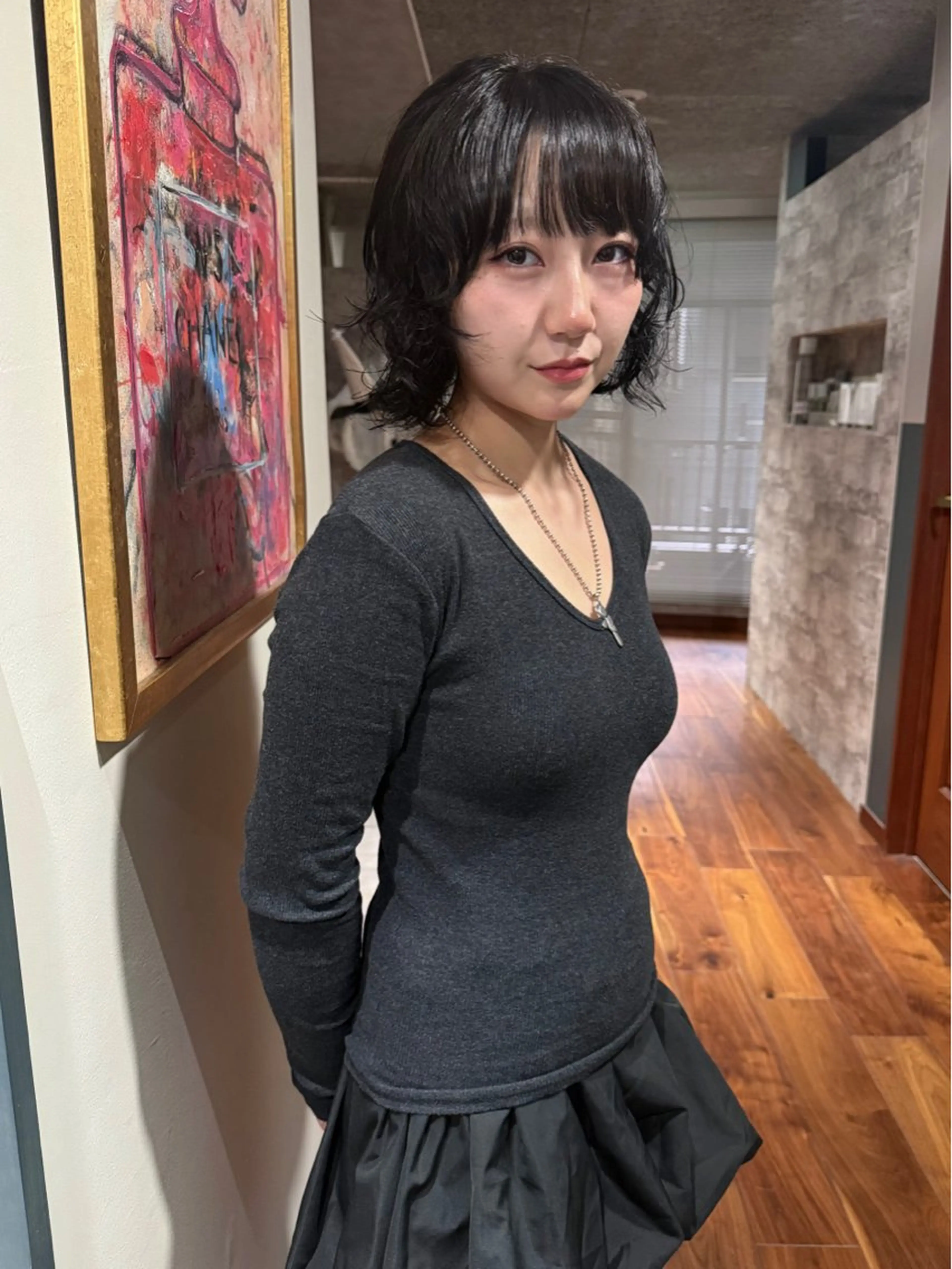 ショート カラー パーマ ボブ ウルフカット カット ヘアカラー パーマ トリートメント mai / linoah˚✧のヘアスタイル