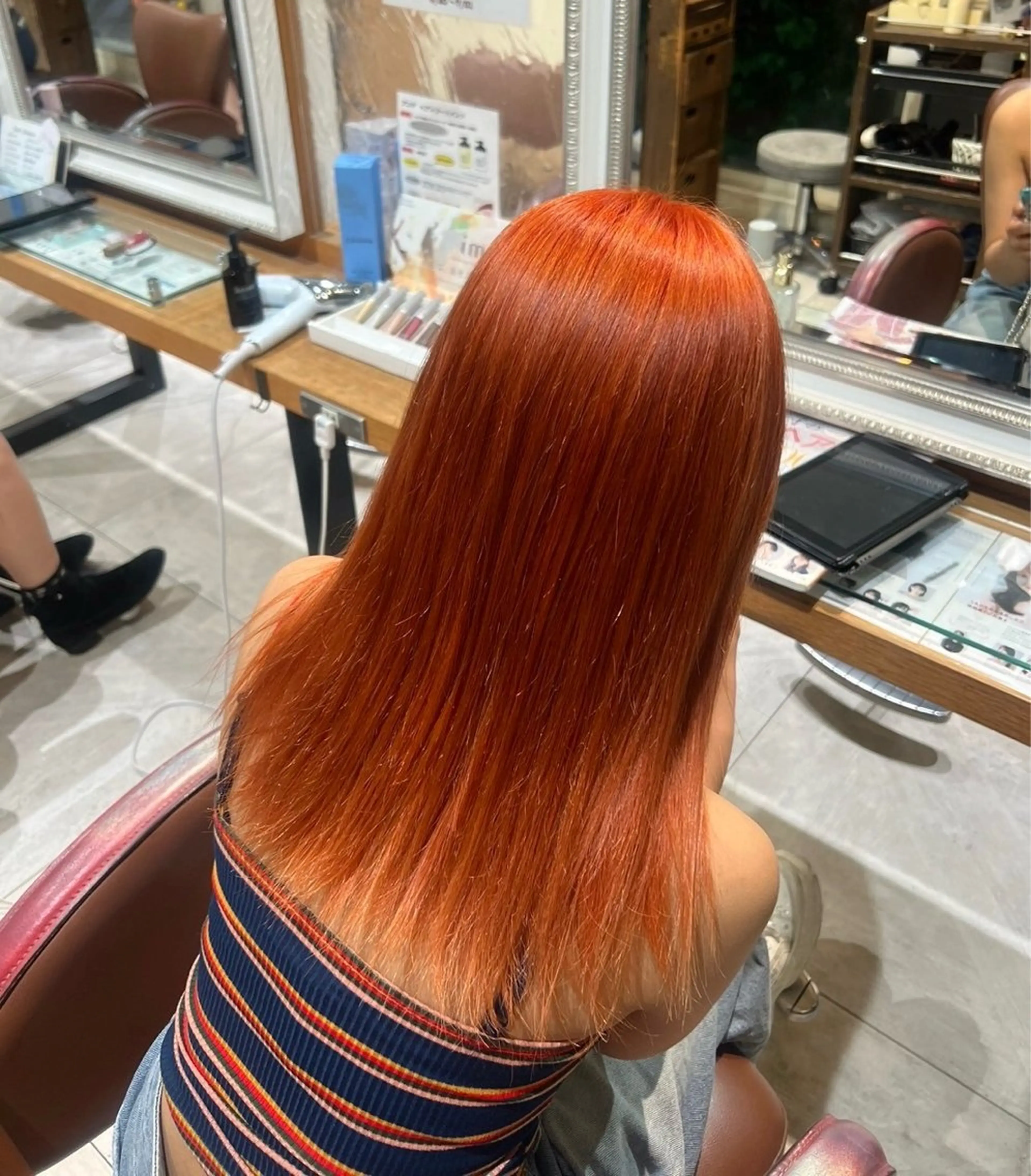 セミロング カラー ヘアカラー トリートメント ALLEN HAIR松戸所属・SAKI 💙のヘアスタイル