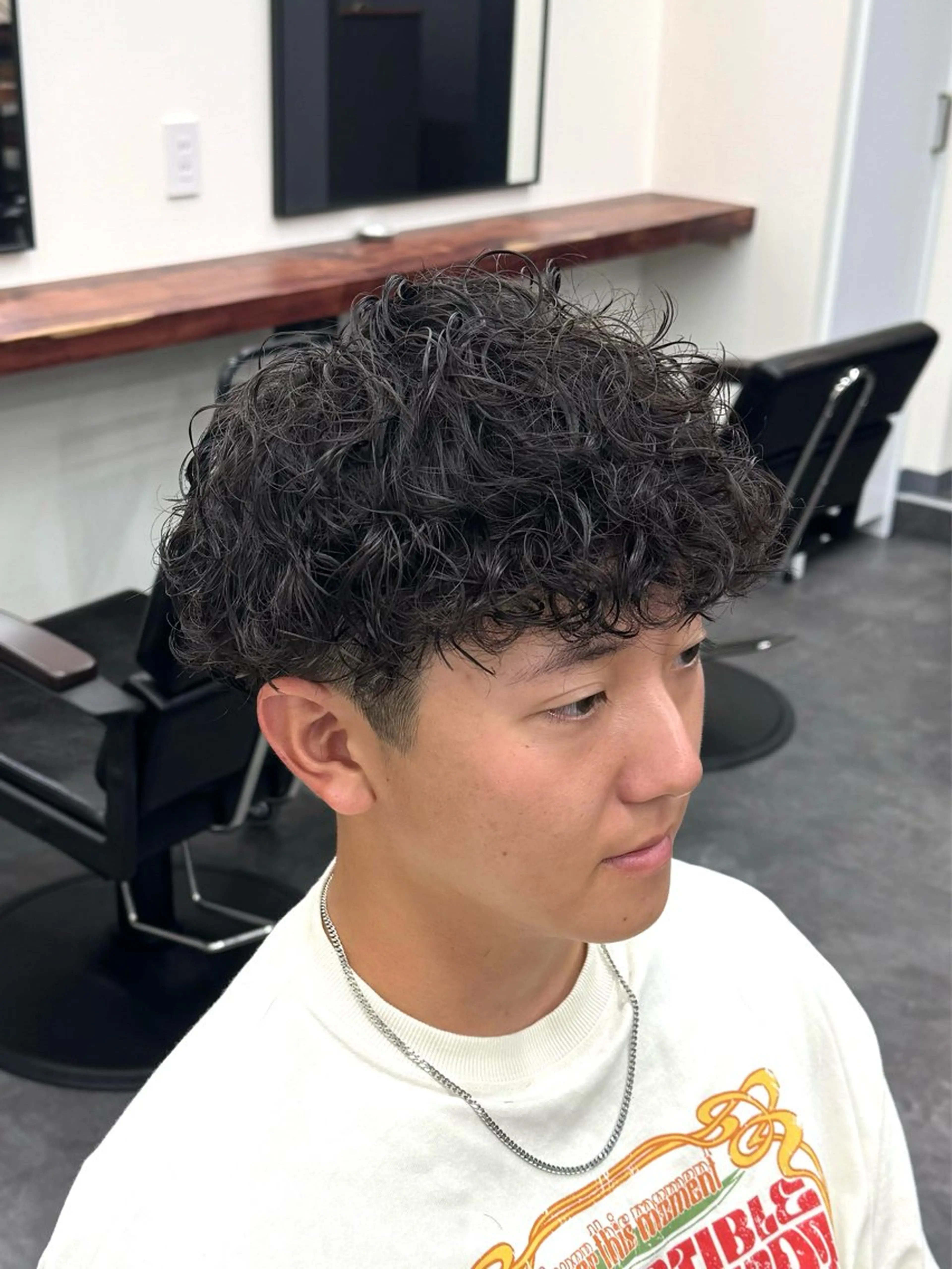 ショート パーマ メンズ メンズパーマ プードルパーマ プードルパーマ 柏メンズカットパーマ NO.1タイチのヘアスタイル