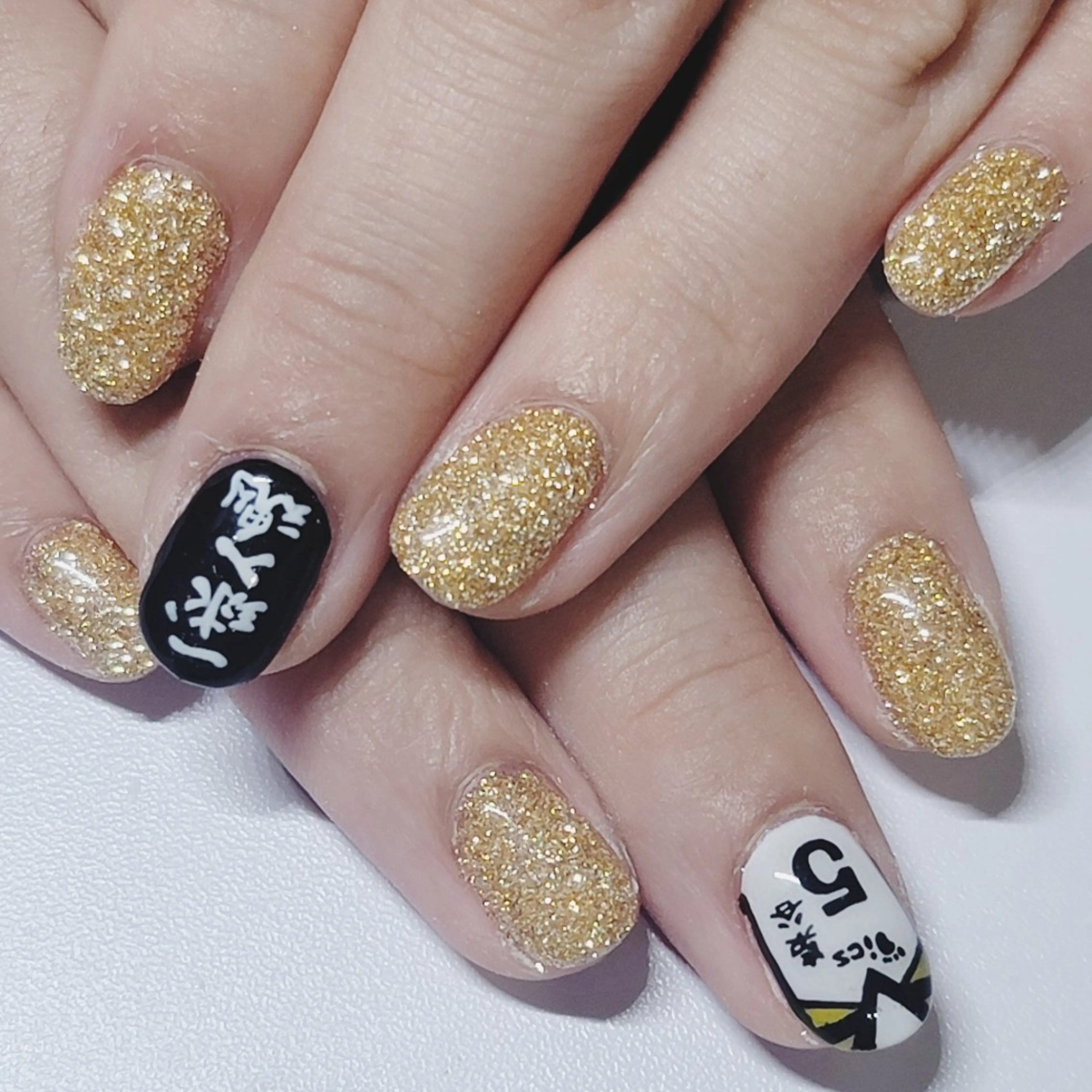 ネイル アートネイル ゴールド ラメ(グリッター) ワンカラーネイル ハンドネイル よしだ ひろきのネイルデザイン