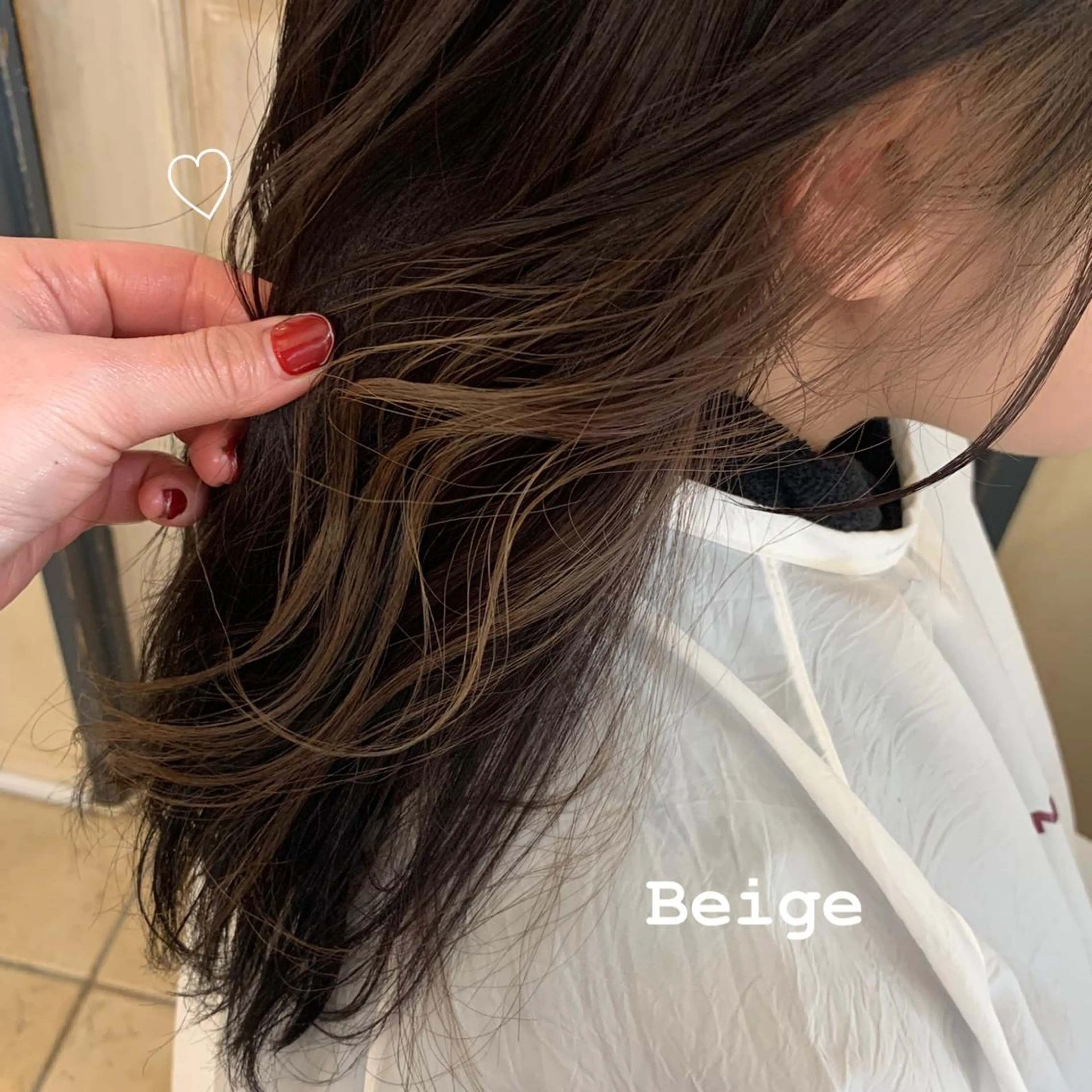 セミロング カラー ベージュカラー インナーカラー ヘアカラー ✨カラー支持No.1 🧸ワキ カナコ🧸のヘアスタイル