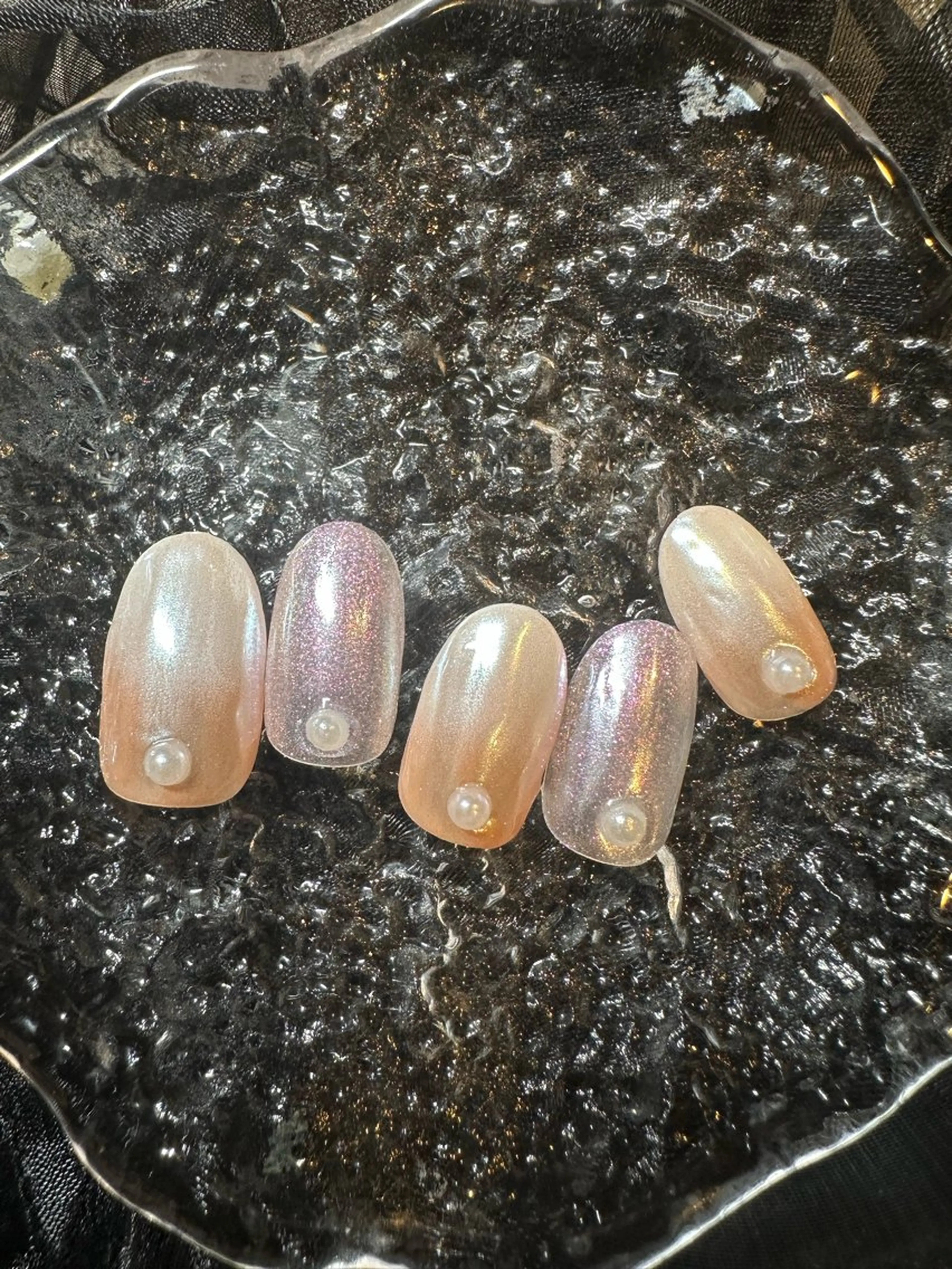 ネイル オーロラネイル オフィスネイル ハンドネイル ネイルサロンエレノア所属・田端 笑理菜のネイルデザイン