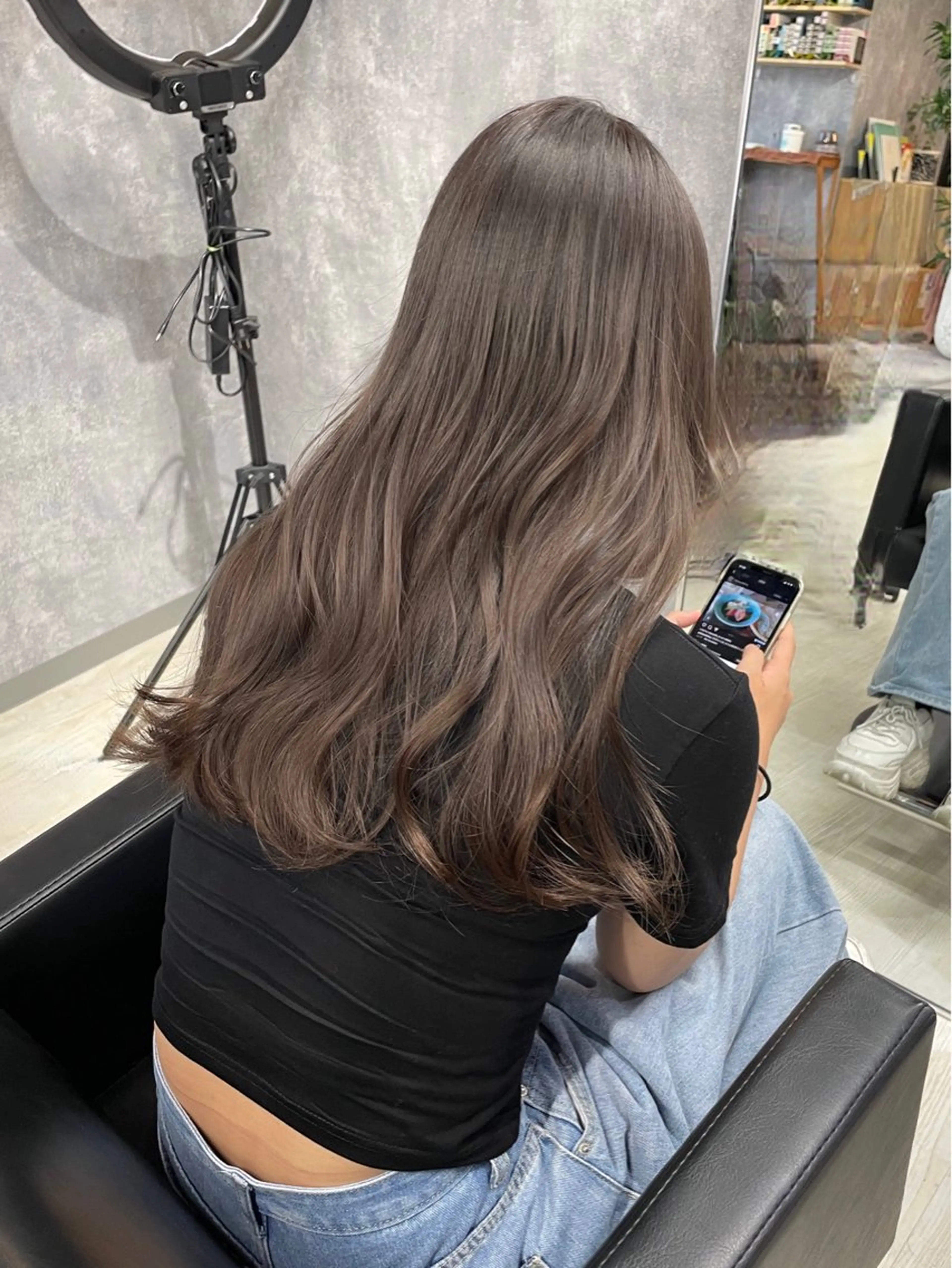 セミロング カラー カット トリートメント .ico所属・宮城 ほのかのヘアスタイル
