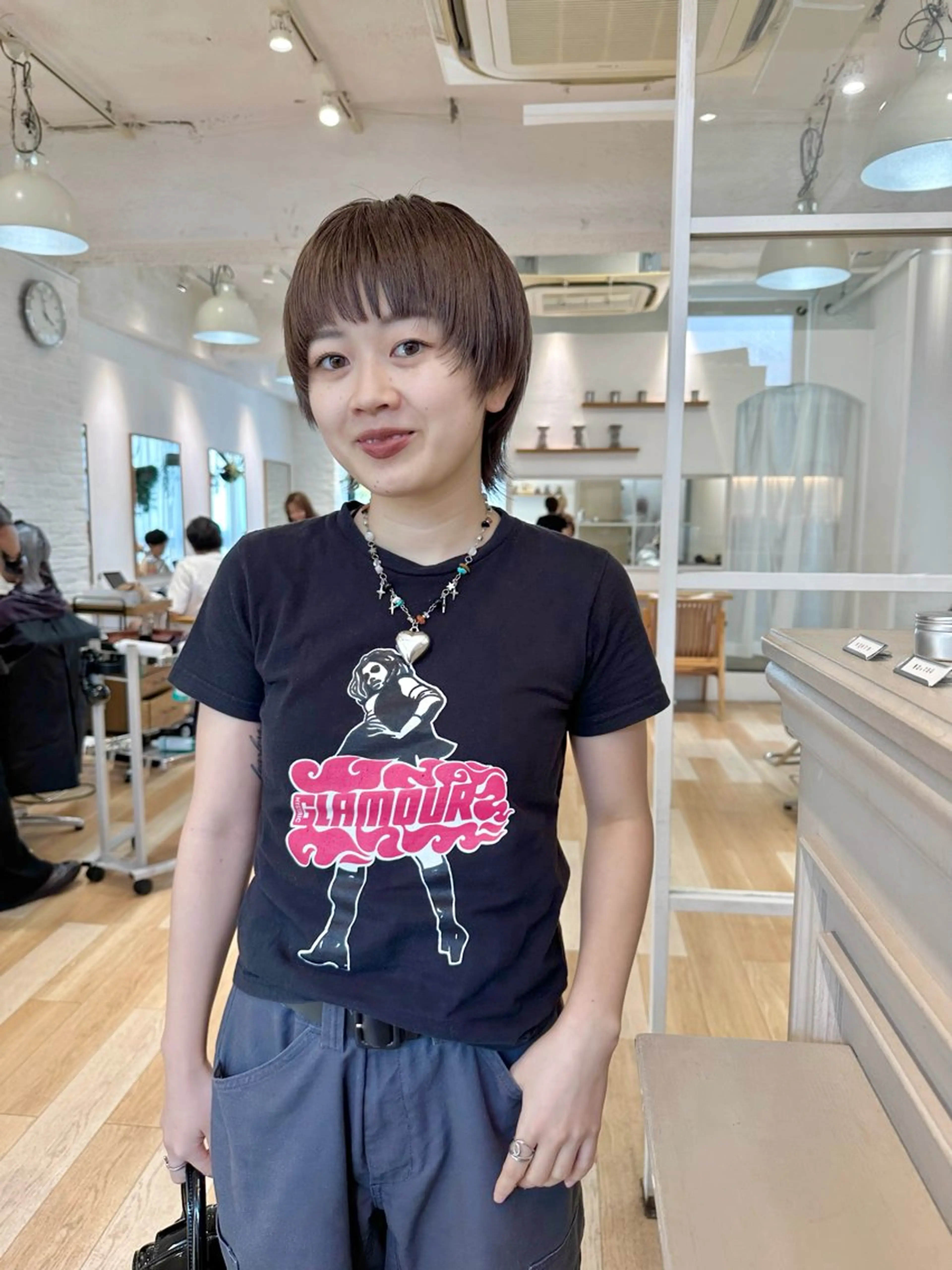 ショート カラー ブリーチ ハイトーンカラー ブリーチなしカラー ボブ REINA☁️透明感 カラー/ぷつっと♡のヘアスタイル