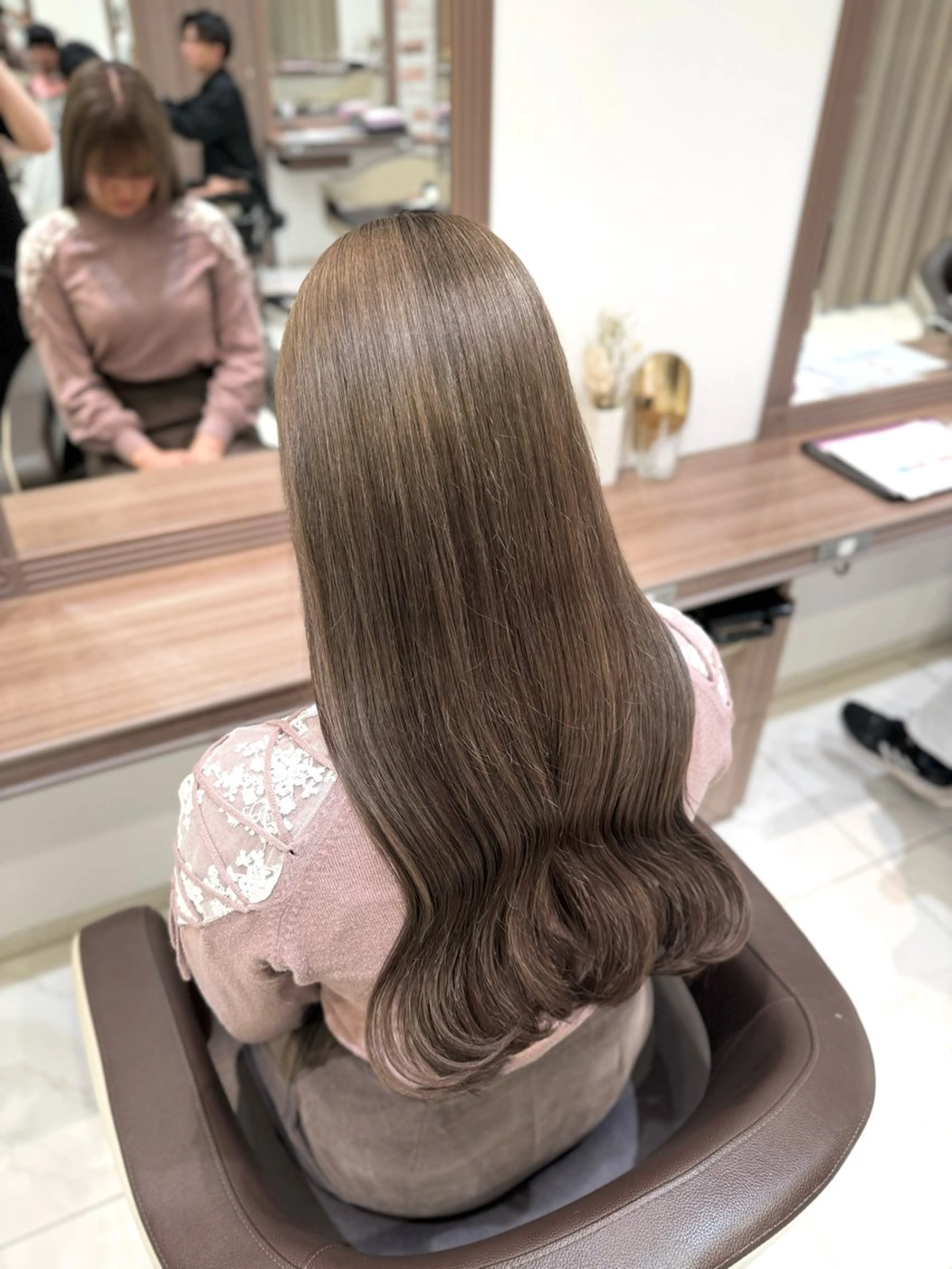 ロング カラー ヘアカラー トリートメント 前髪クロスパーマ /美髪矯正/和田優海のヘアスタイル