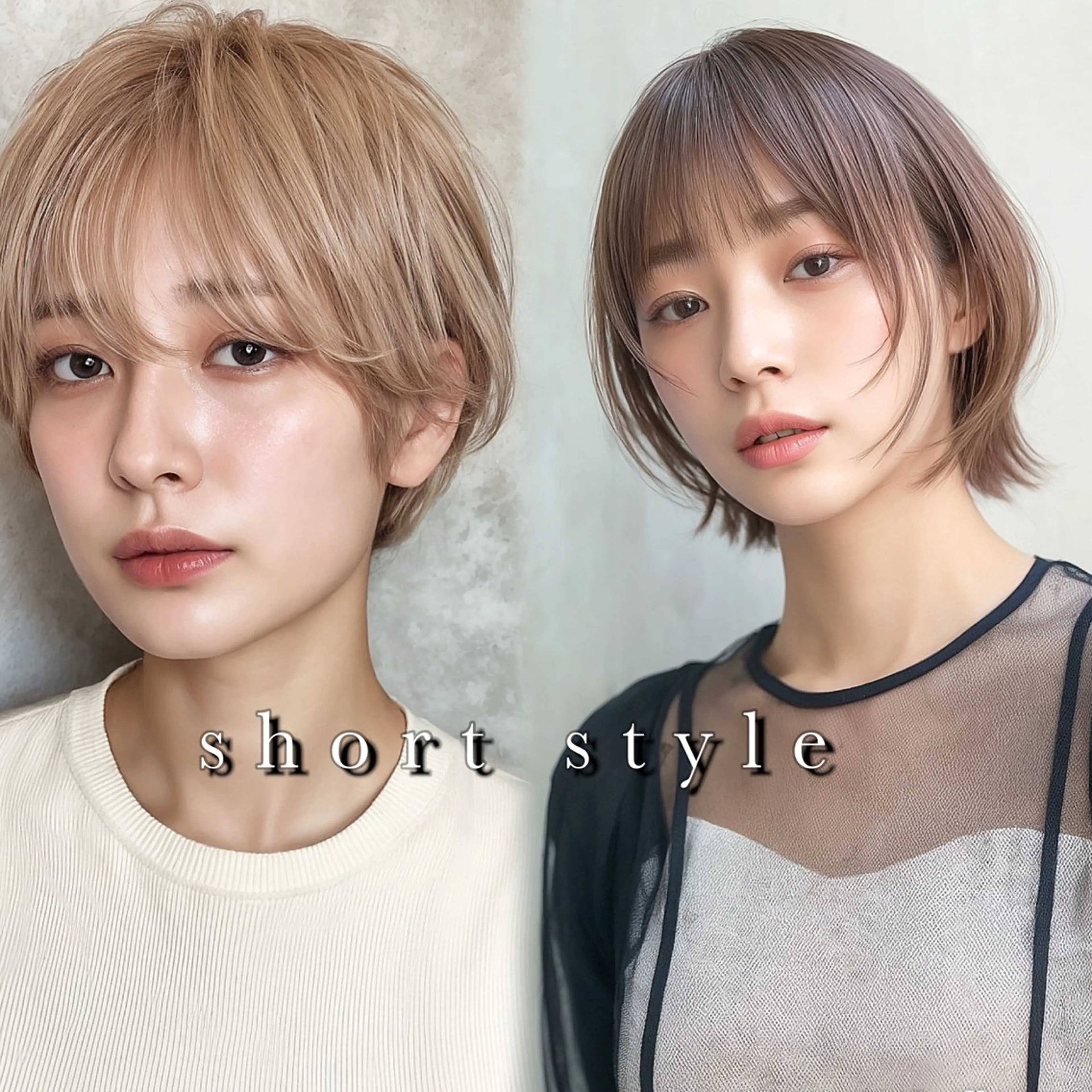 ショート カラー 透明感カラー レイヤーカット ショートヘア 小顔カット カット ヘアカラー 今川達也/美髪 /お悩み改善のヘアスタイル