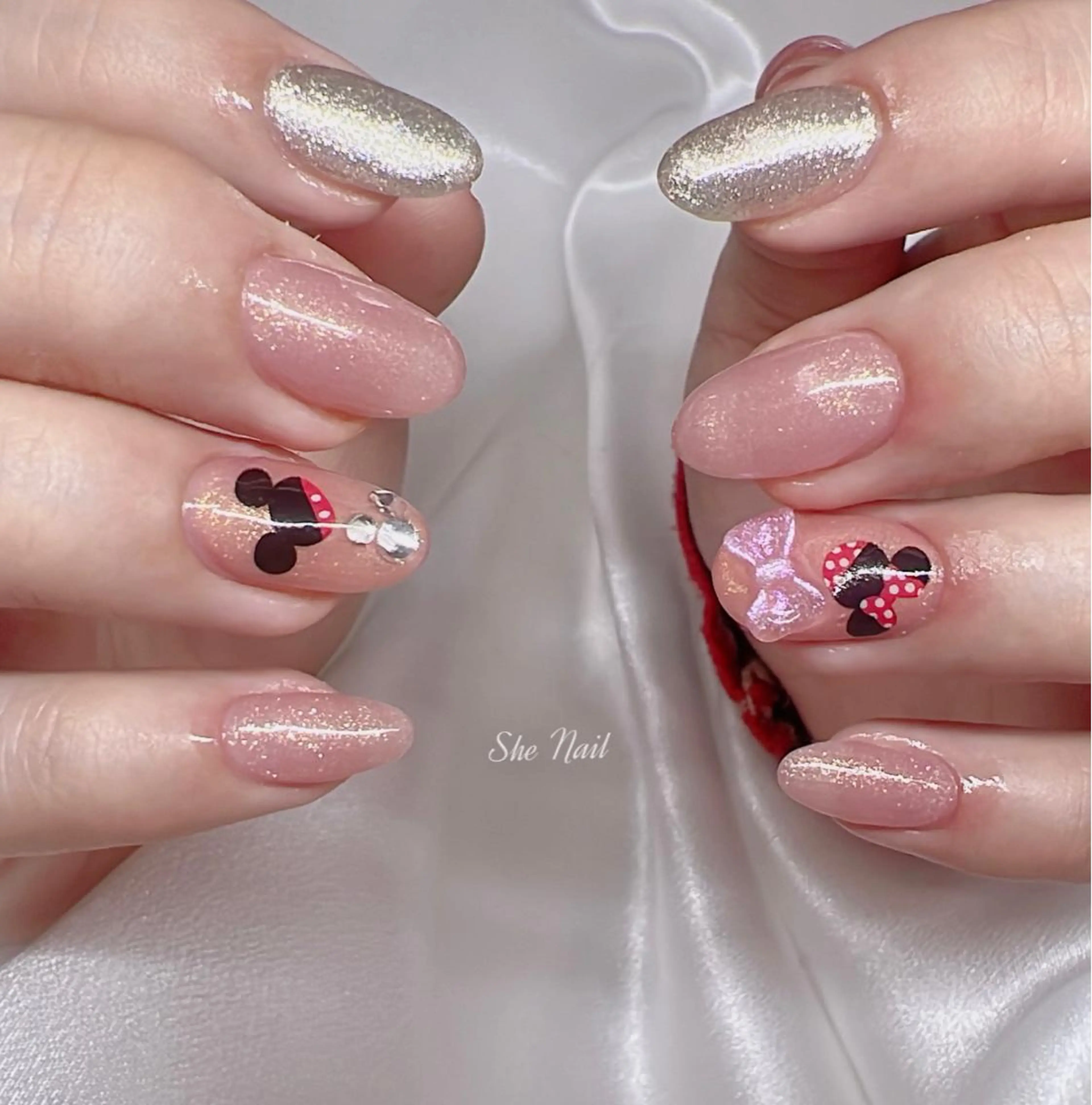 ネイル チークネイル 長さ出し フレンチネイル マグネットネイル 持ち込み ハンドネイル She   Nail所属・ISA_ BELLAのネイルデザイン