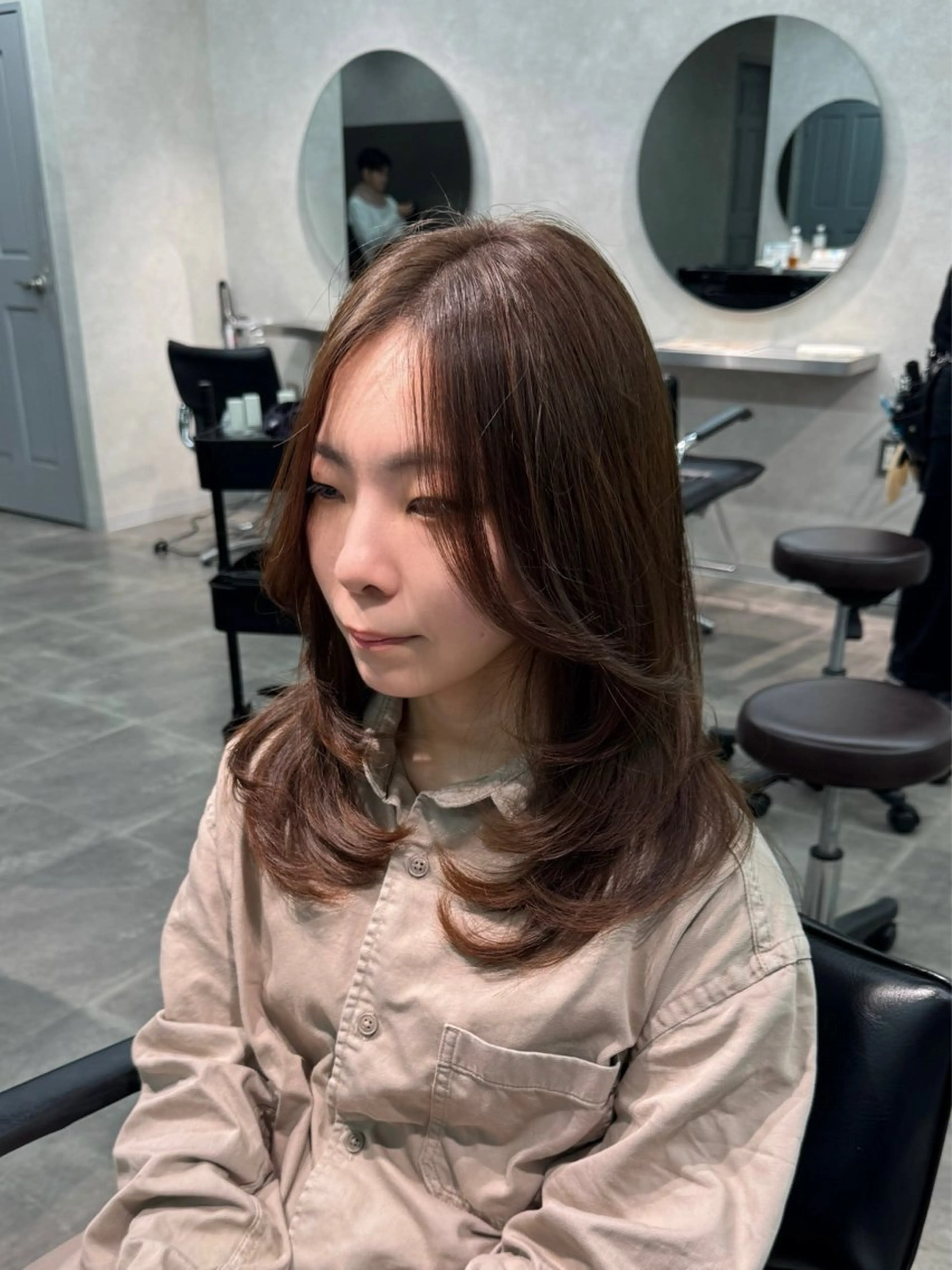 セミロング 韓国特化🇰🇷千葉 /レイヤーカット竜生のヘアスタイル