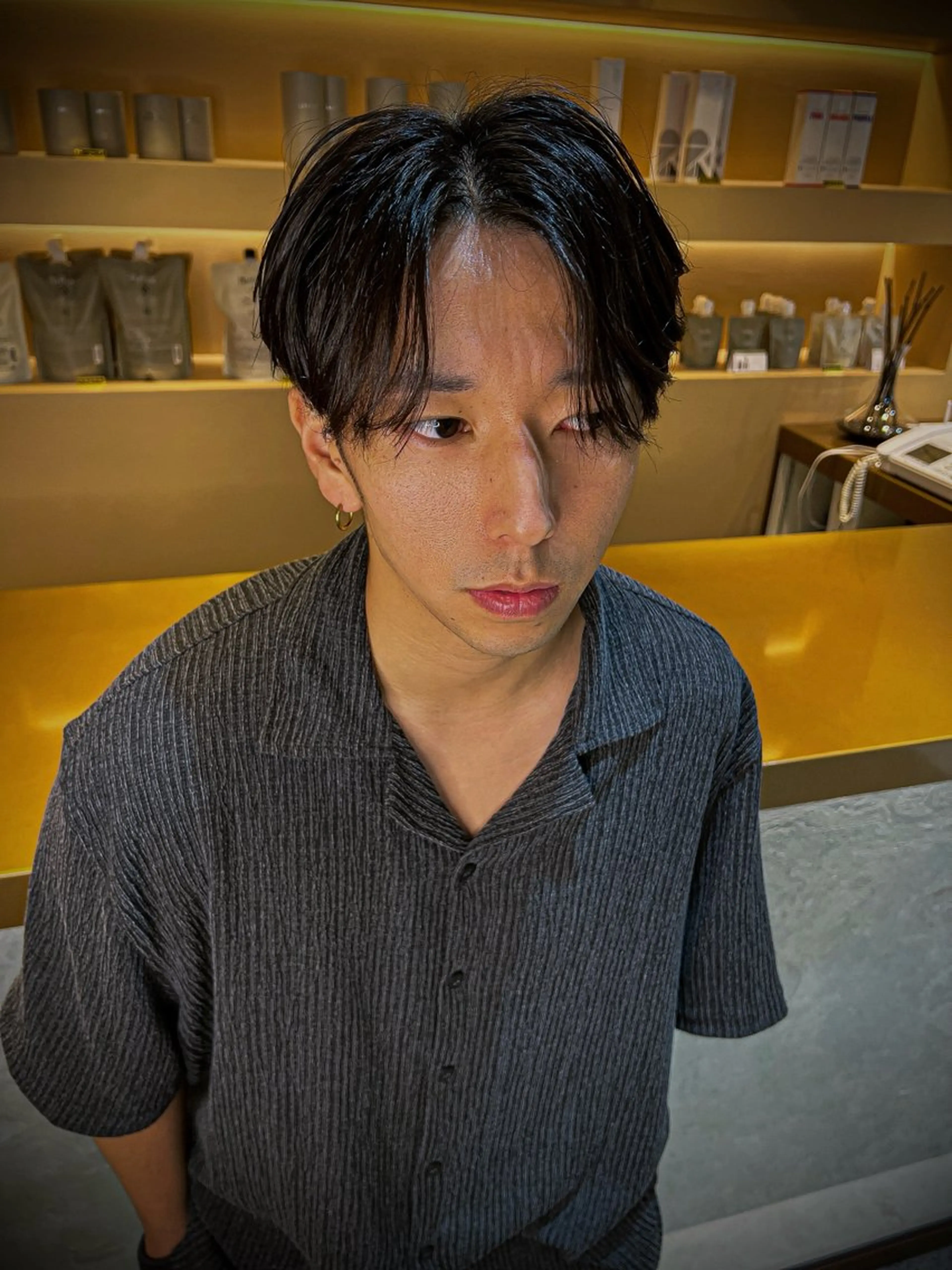 ショート カラー パーマ メンズ カット ヘッドスパ 🏆ハッシュカット× 髪質改善🏆カイトのヘアスタイル