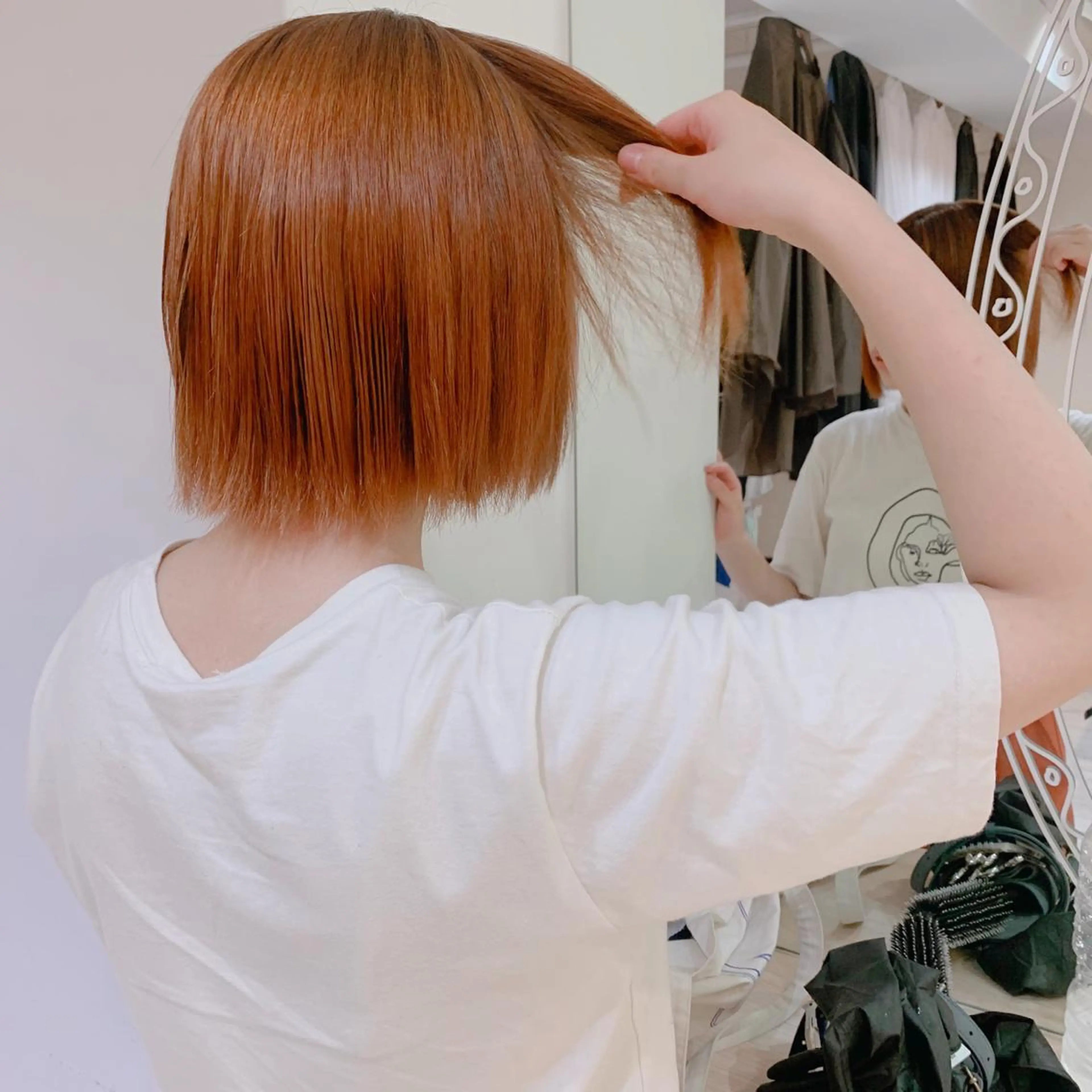 ショート カラー ヘアアレンジ ブリーチなし/ レイヤー🌿runaのヘアスタイル