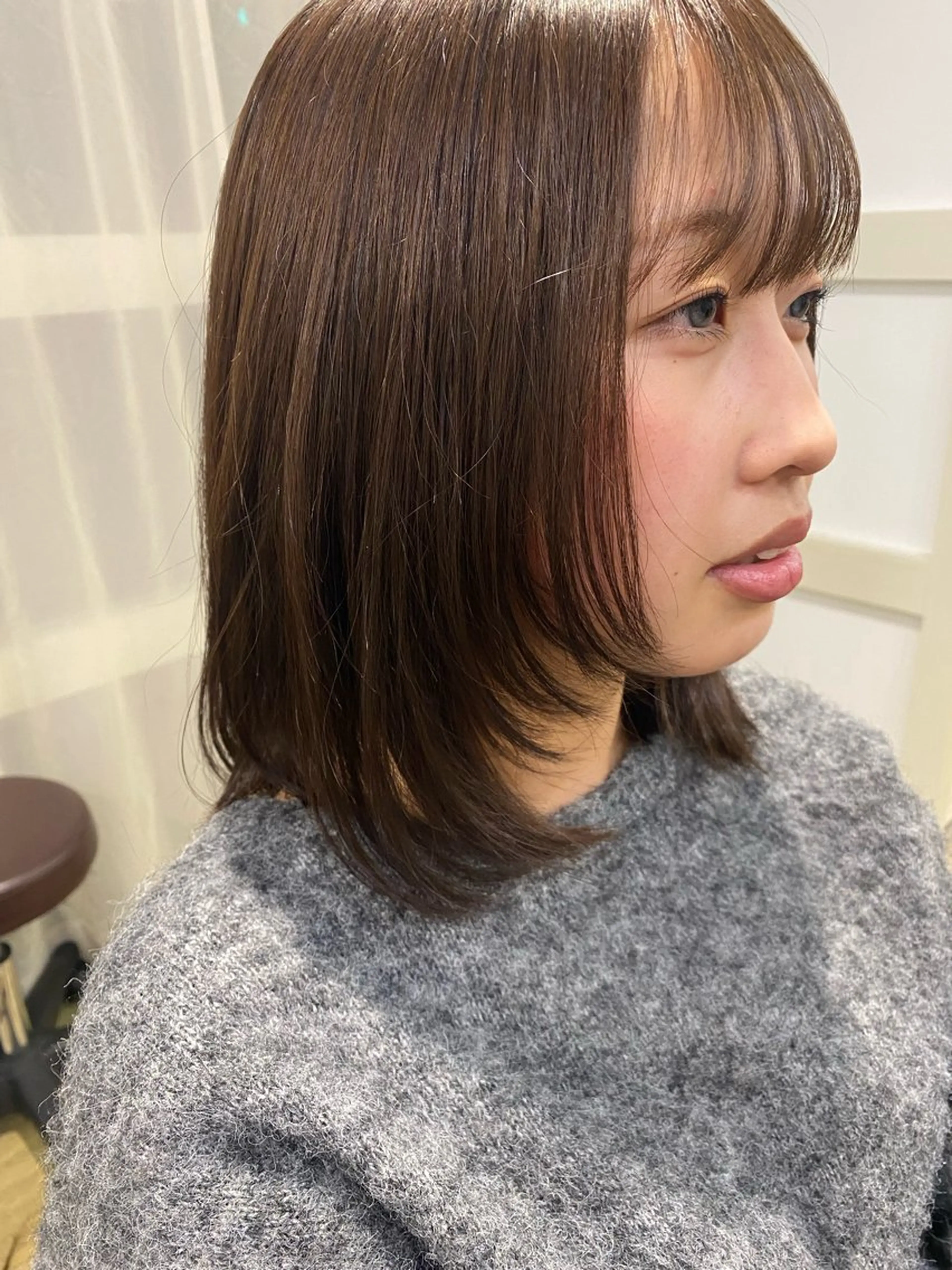 ミディアム 顔周りカット CIEN lime所属・松下 育未のヘアスタイル