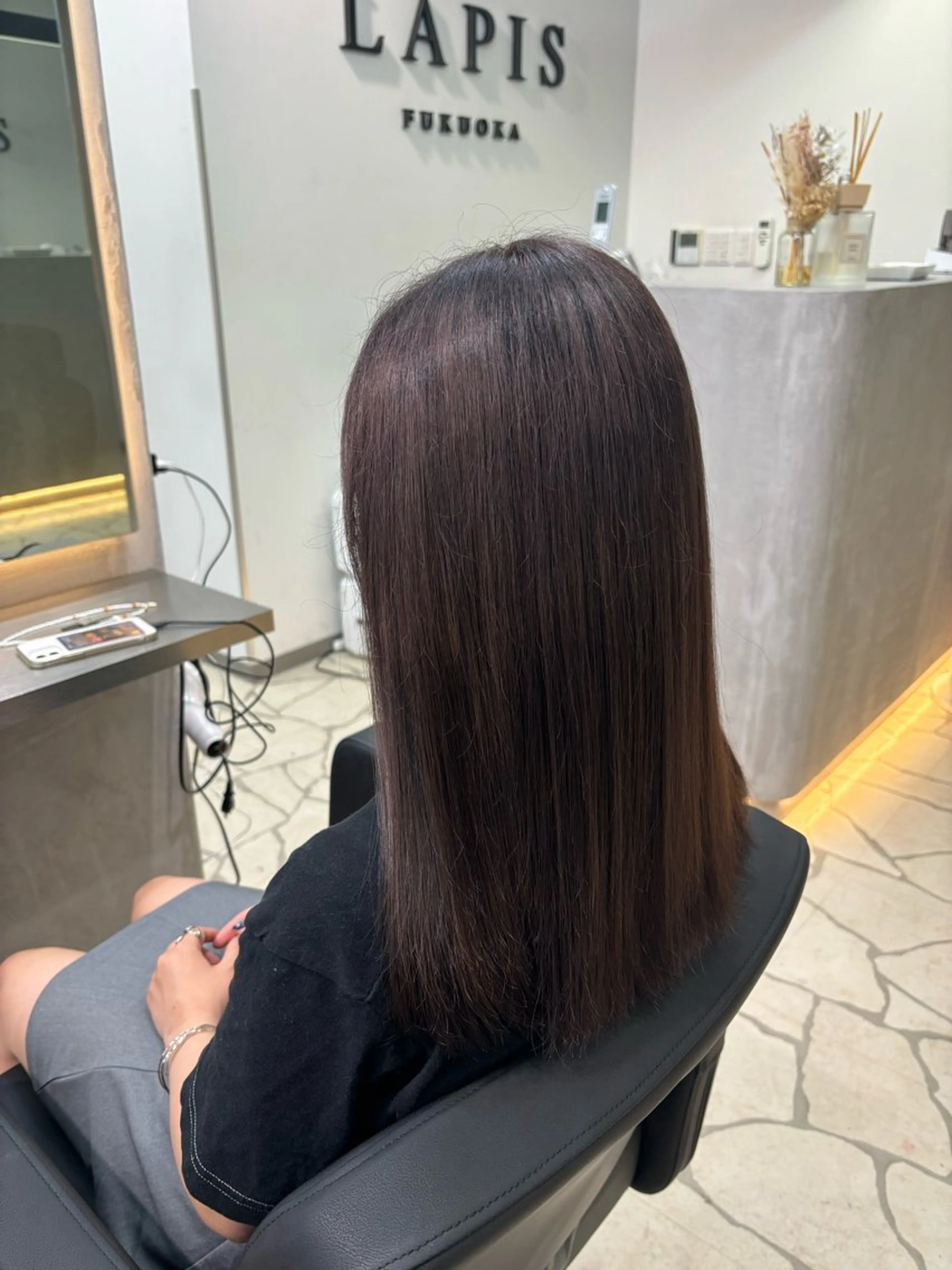 セミロング カラー ヘアカラー トリートメント lapis マリナのヘアスタイル
