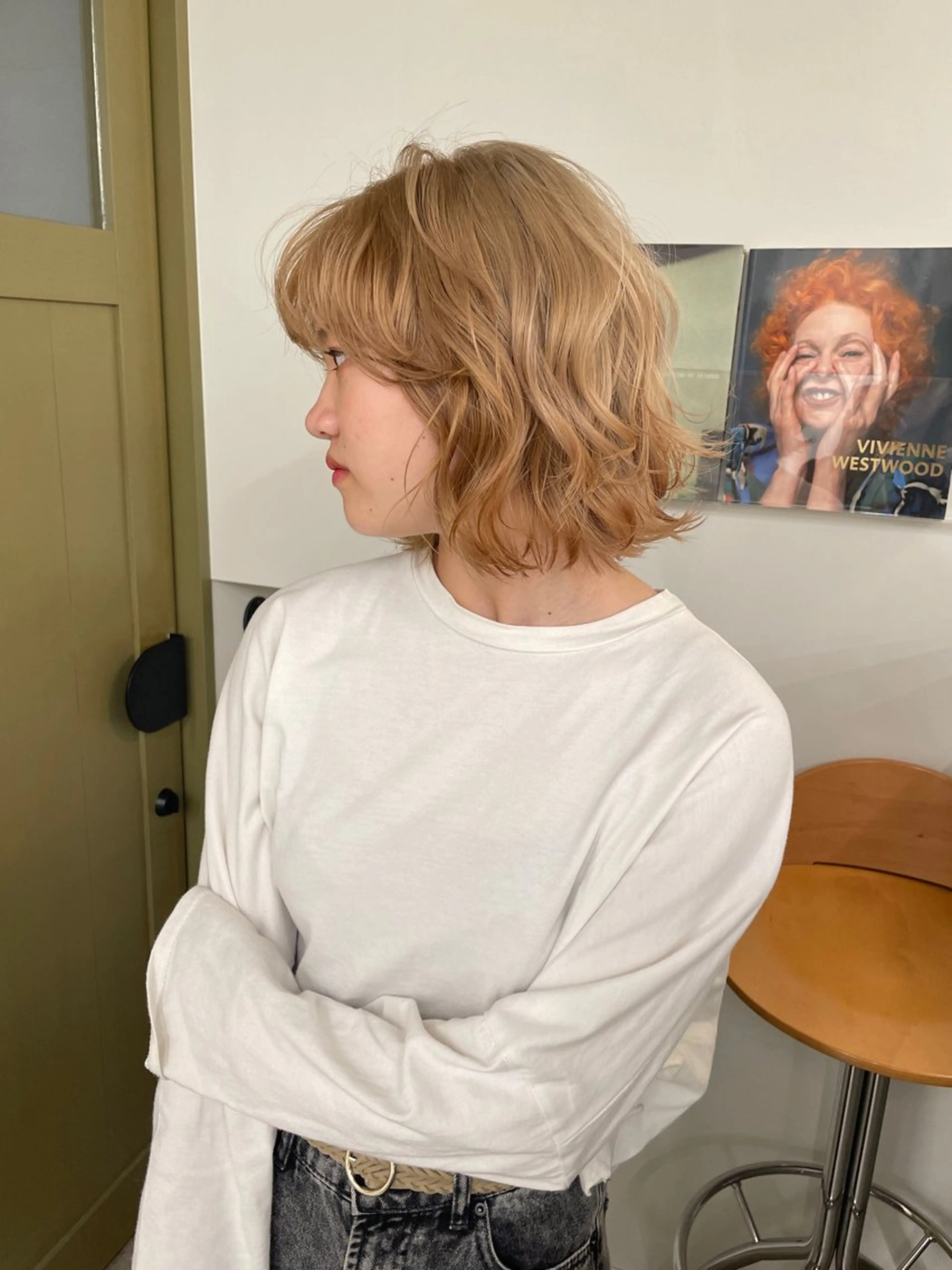 ショート カラー ヘアカラー トリートメント ヘアセット tonari所属・ブリーチモデル/ カットモデル/Riaのヘアスタイル