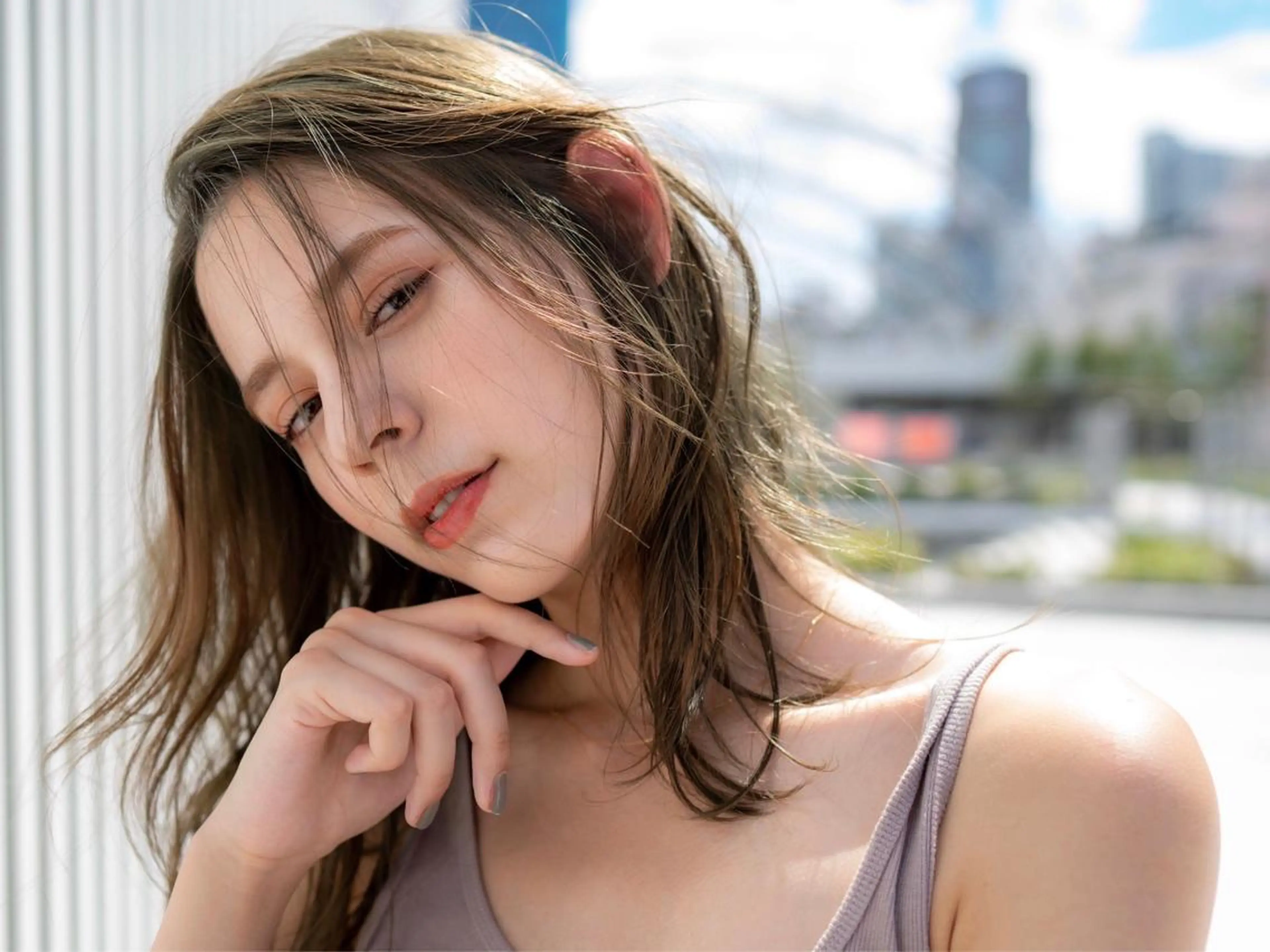 ミディアム カラー カット ヘアカラー トリートメント 🉐レイヤー/塩見 弘樹🉐渋谷のヘアスタイル