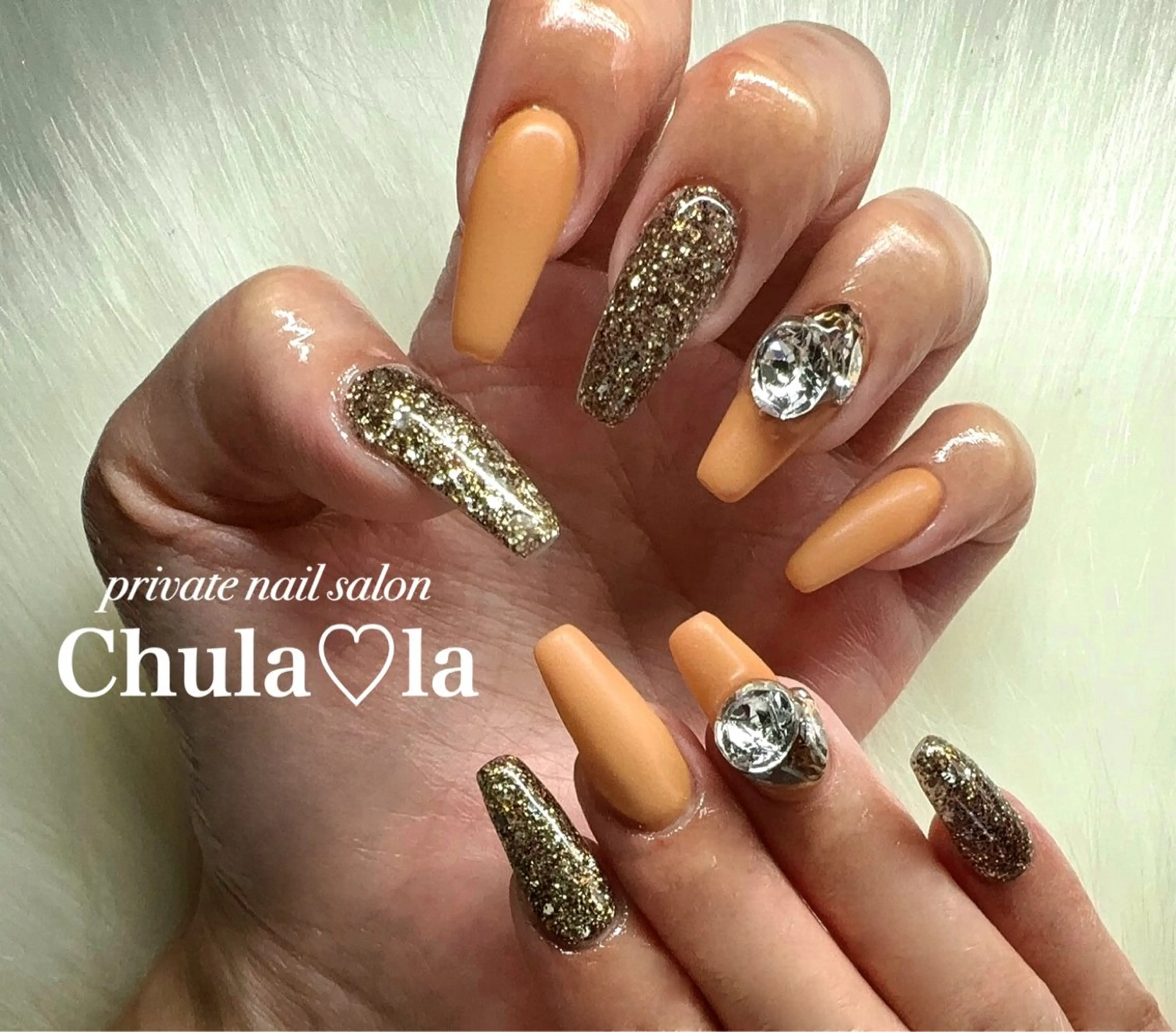 ネイル マットネイル ストーンネイル ハンドネイル Chula♡la 豊見城市高安のネイルデザイン