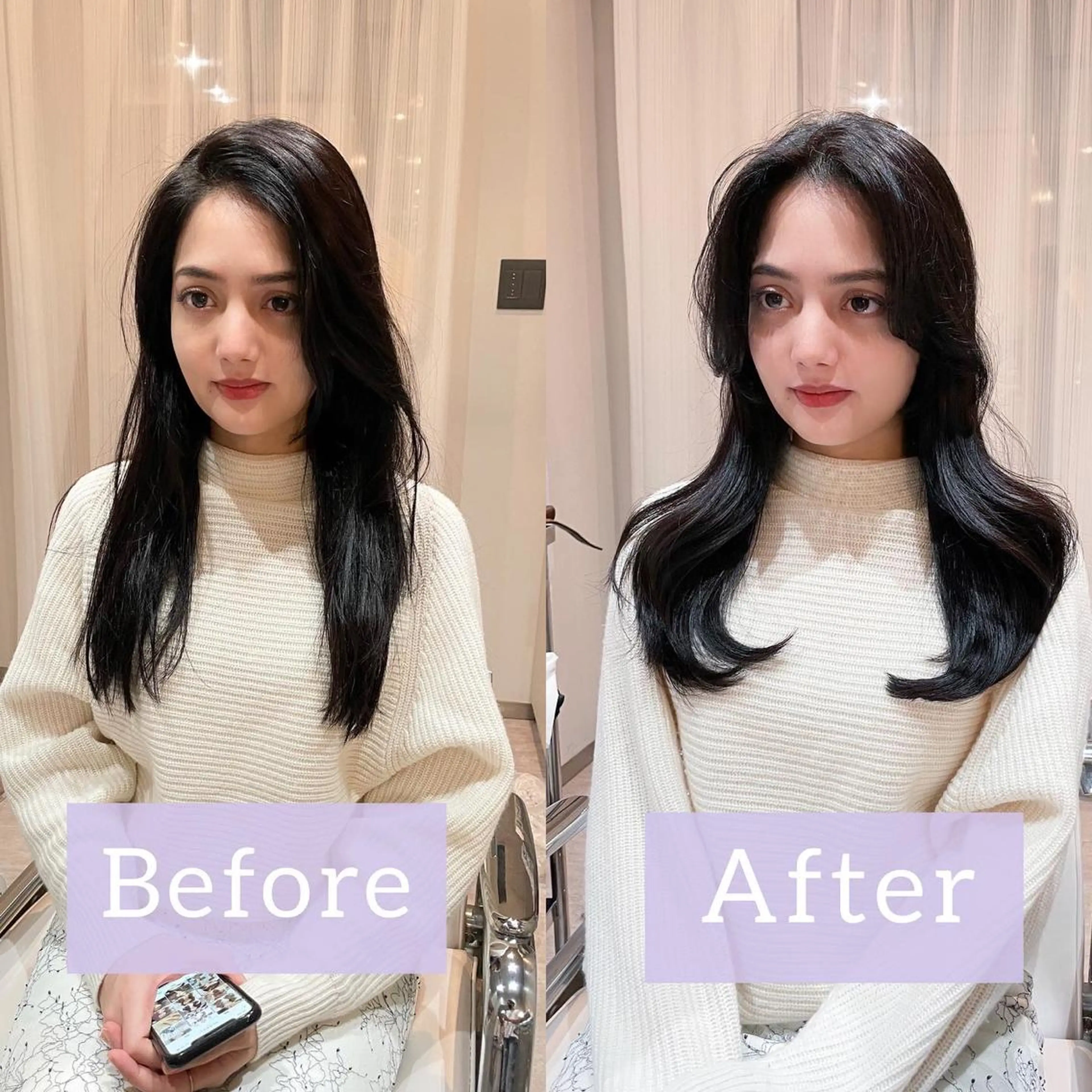 ロング 韓国風ヘア レイヤーカット LOMA🇰🇷 銀座のヘアスタイル