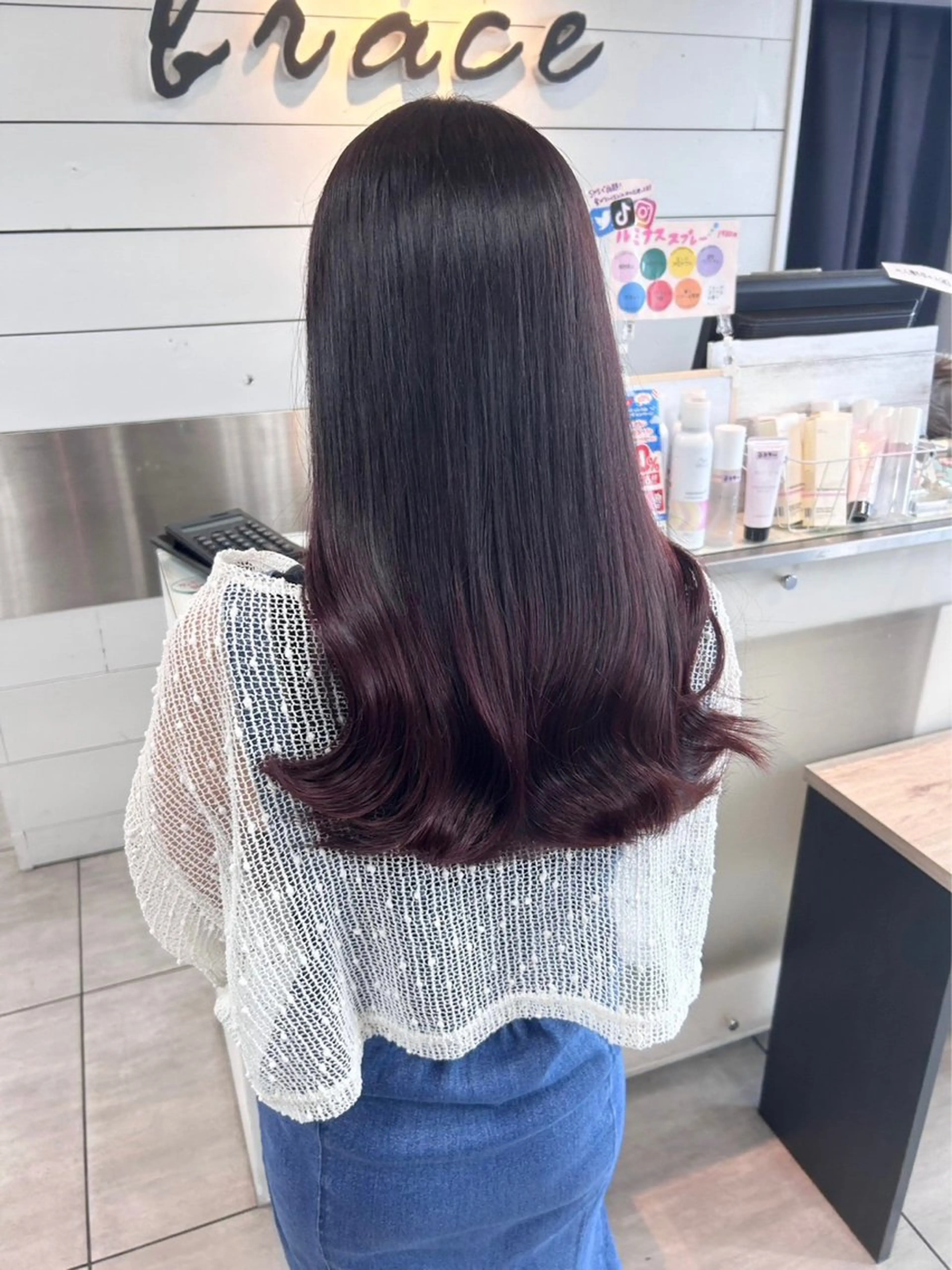 ロング パープルカラー カット ヘアカラー トリートメント 🫧艶髪カラー🫧 森本くるみのヘアスタイル