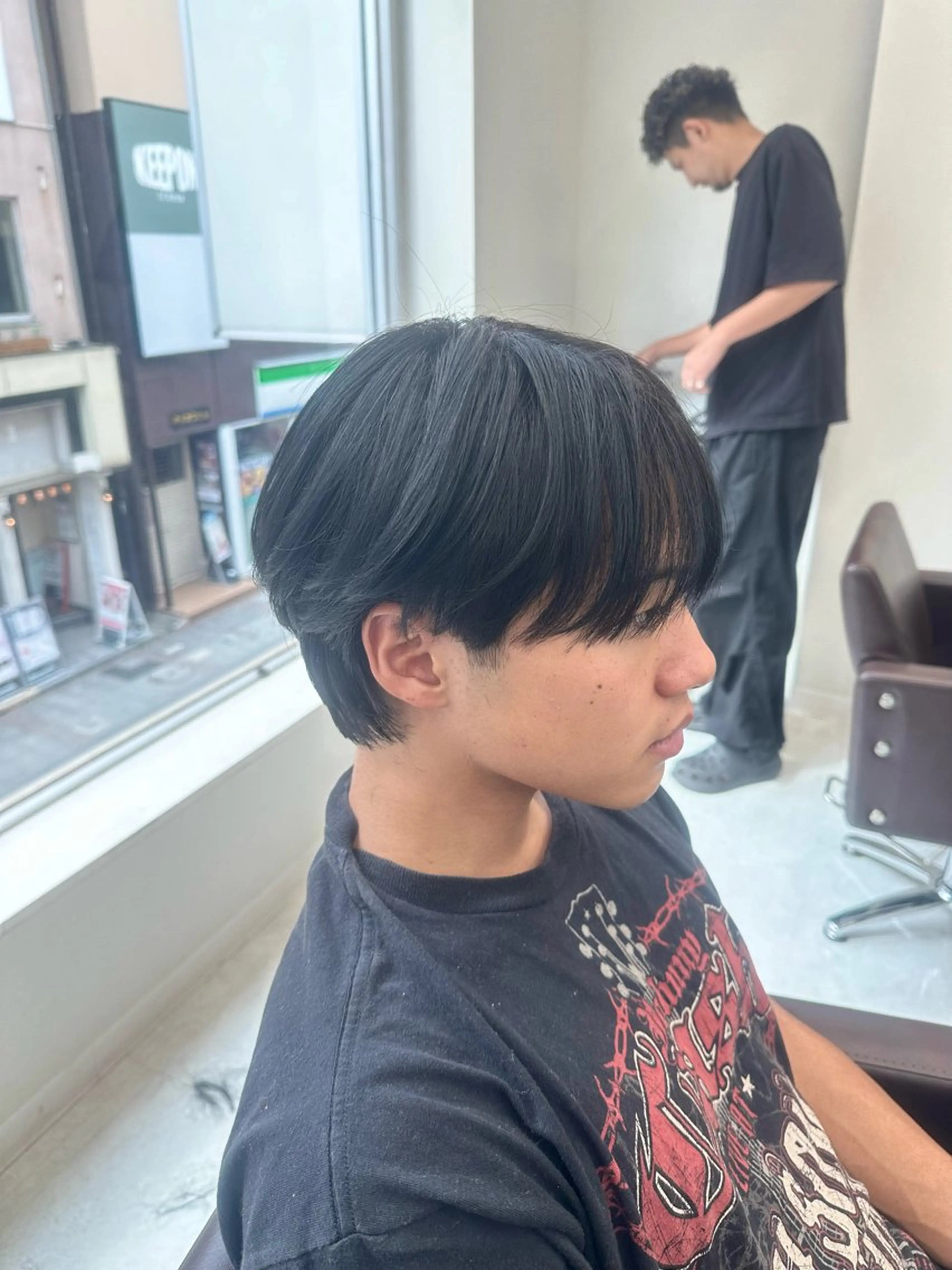 メンズ マッシュウルフ マッシュ シースルーマッシュ メンズウルフカット ウルフカット カット ニュアンス/フェザー /ウルフ/伶馬のヘアスタイル